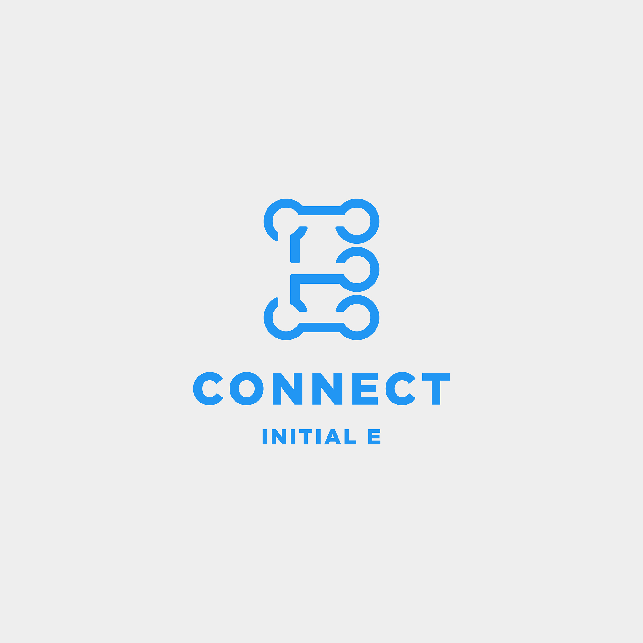 initial e connection logo design technology