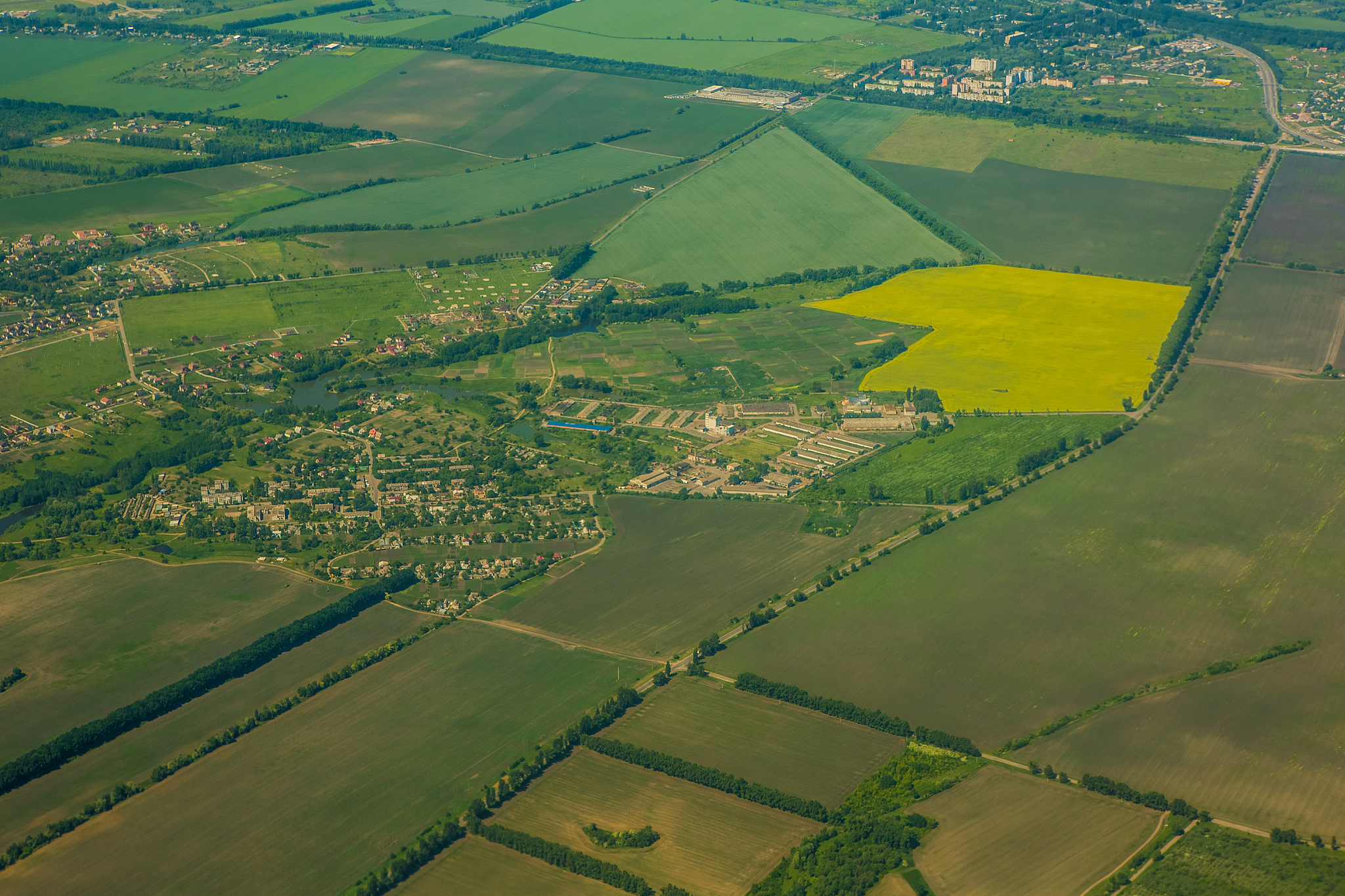 aerial view of a city.
