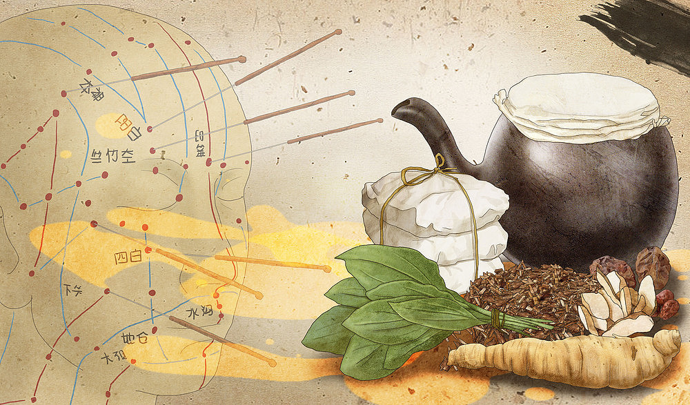 acupuncture points on face and herbal medicine ingredients