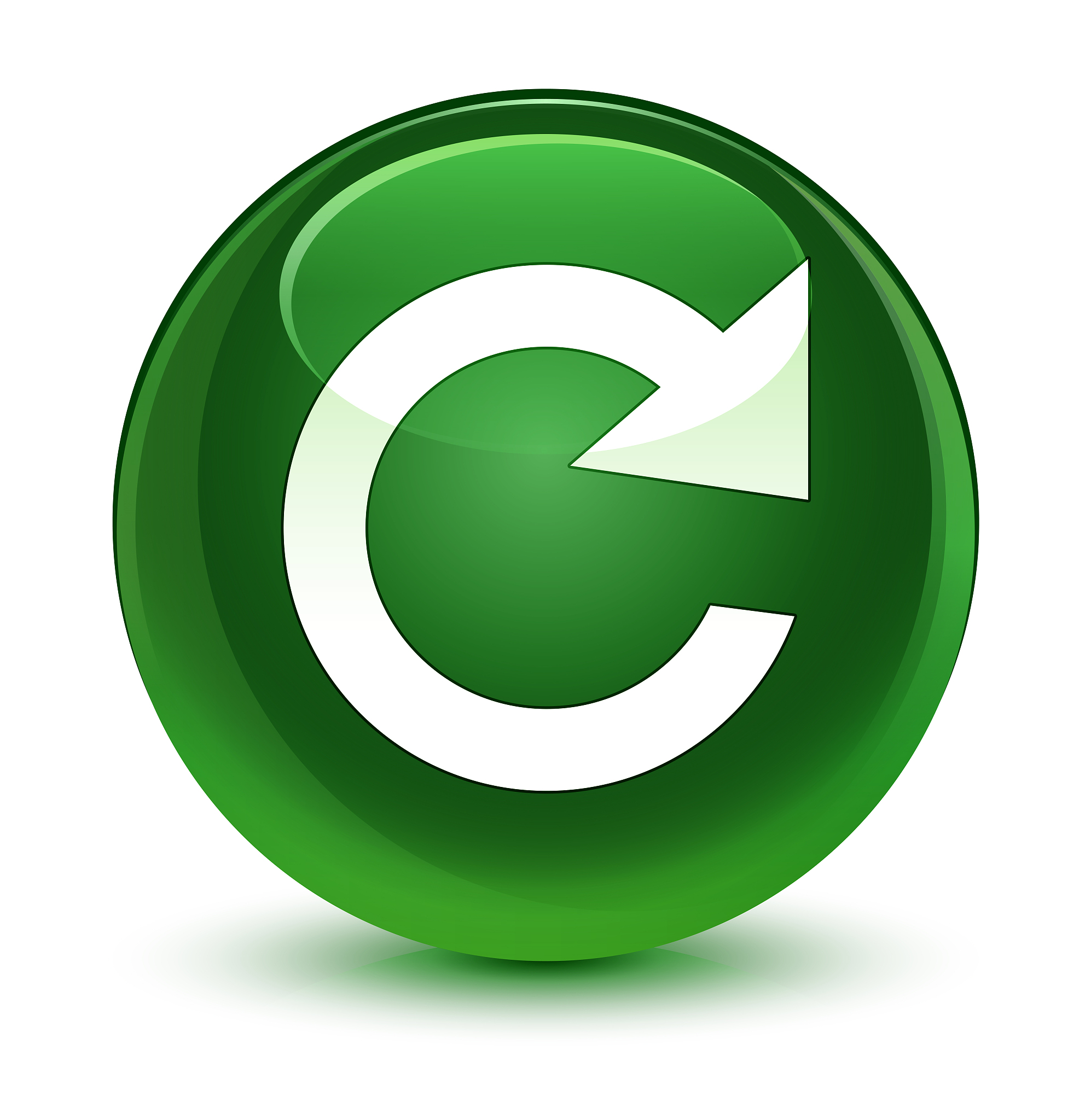 reply rotate icon glassy soft green round button