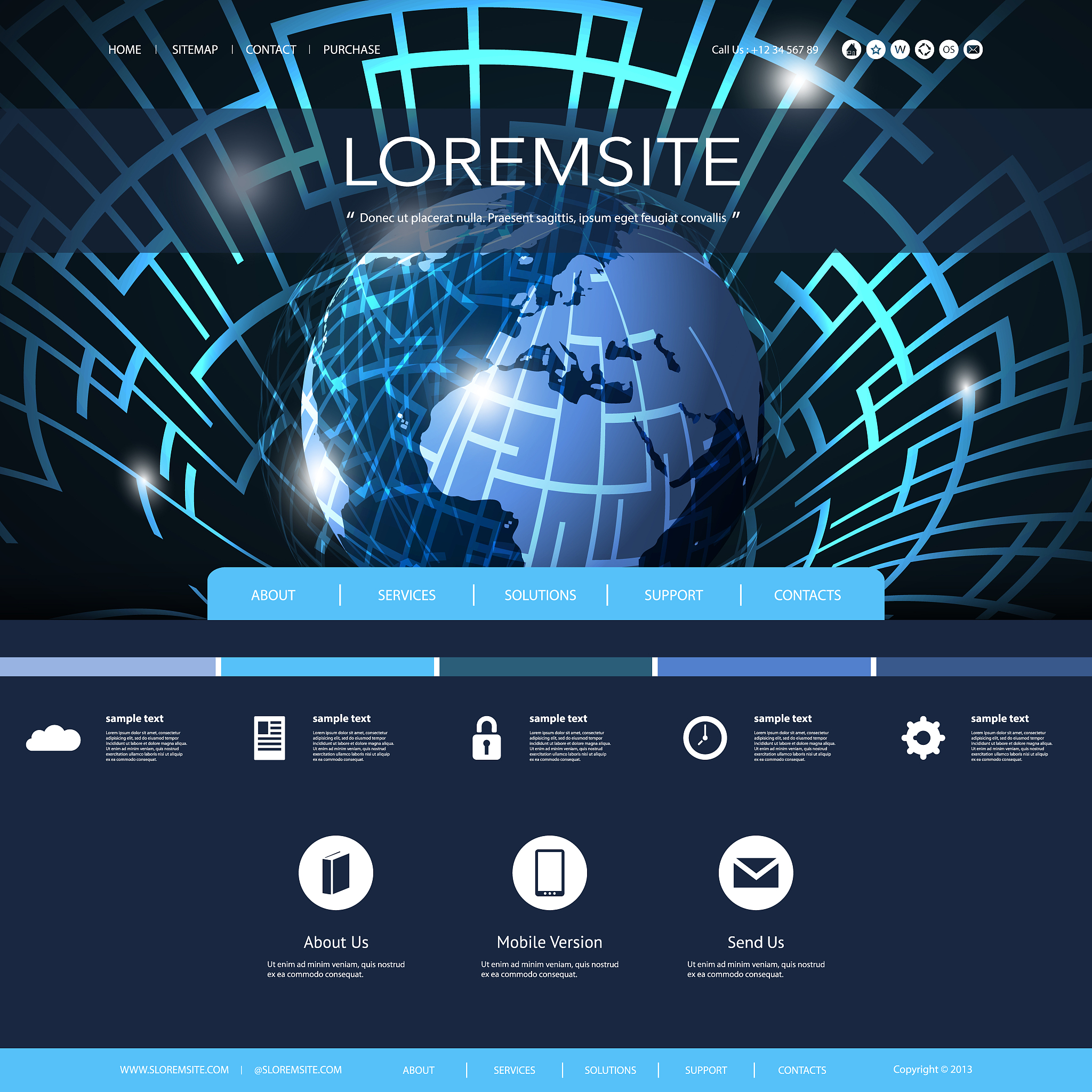 one page website template