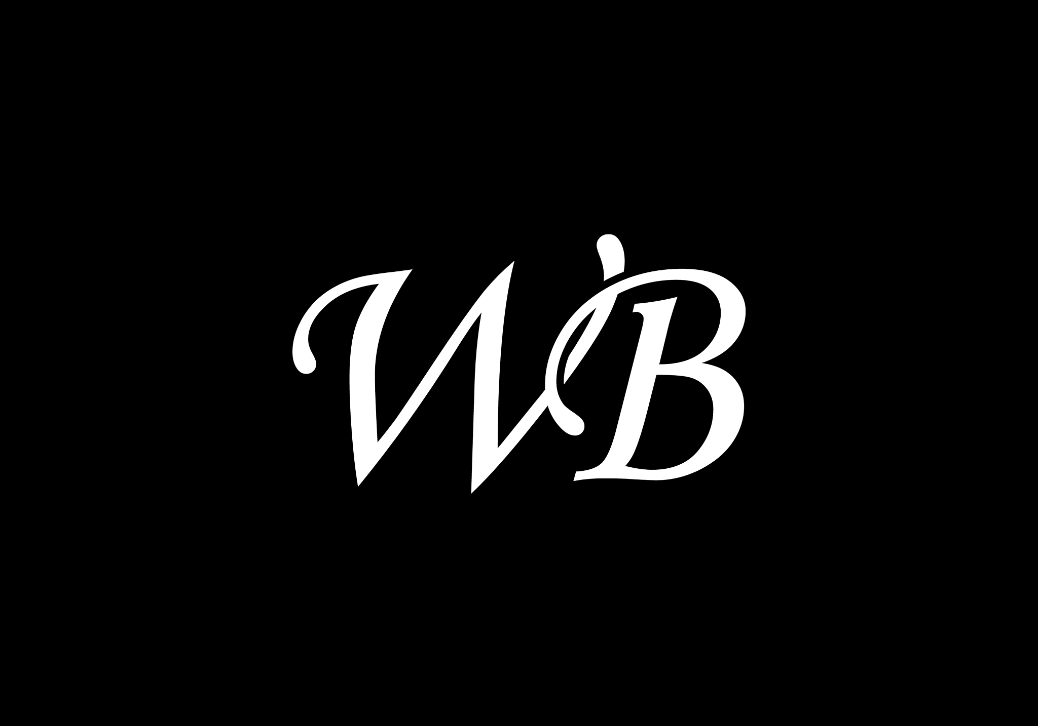 initial monogram letter w b logo design template