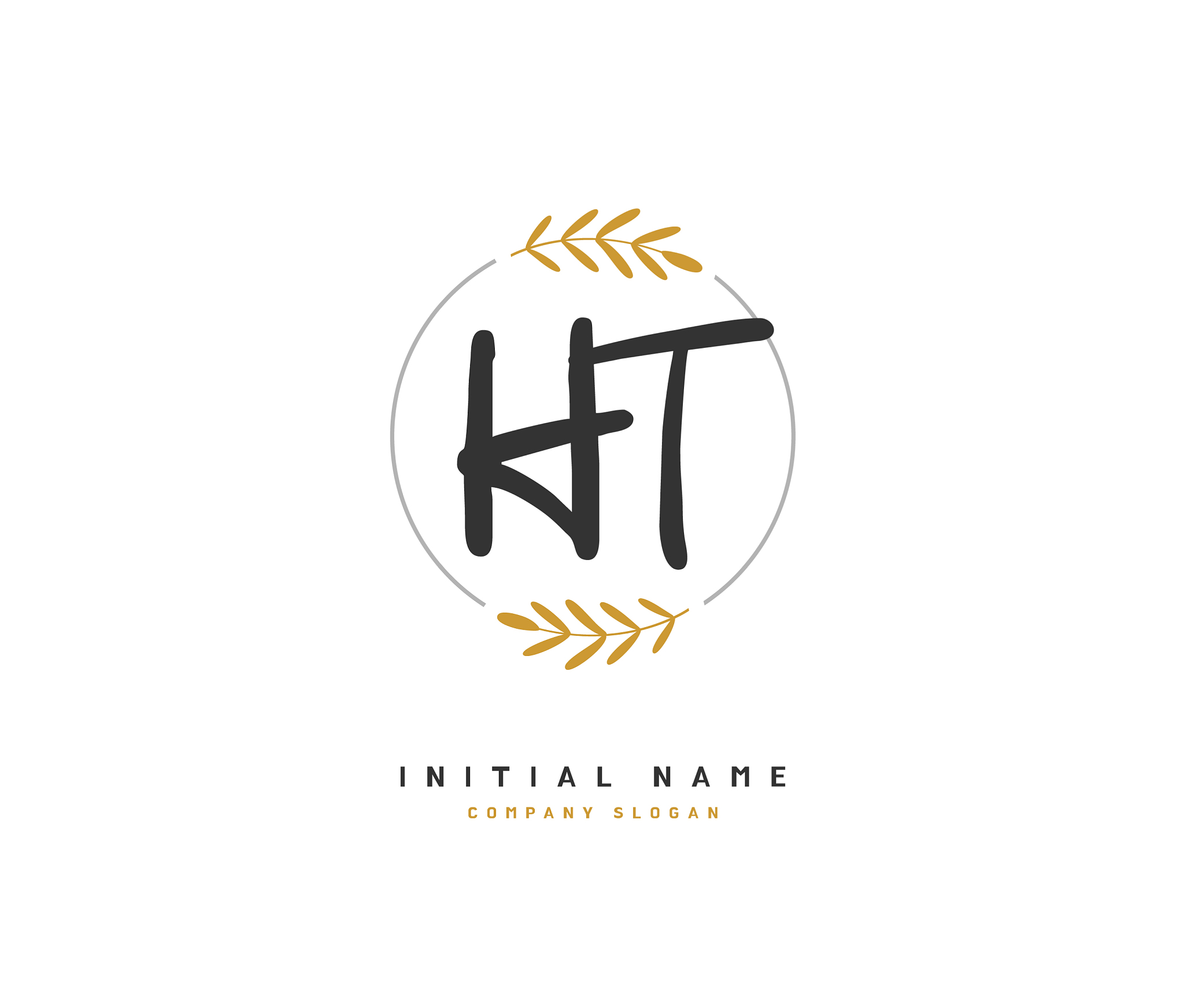 h t ht beauty initial logo handwriting logo of