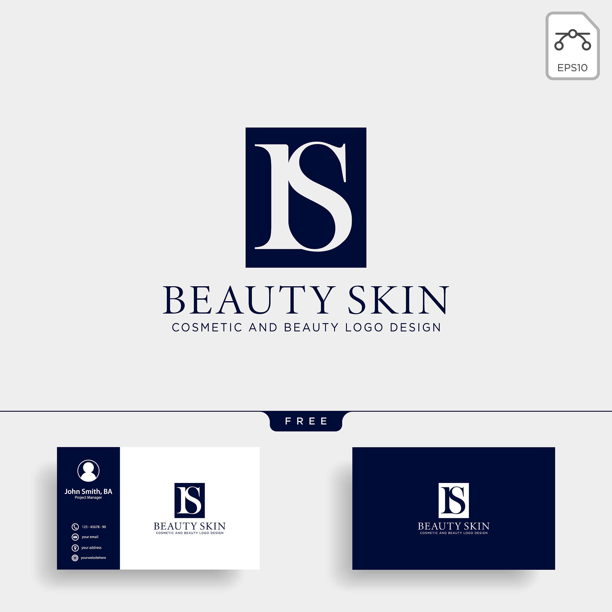 beauty cosmetic line art logo template icon
