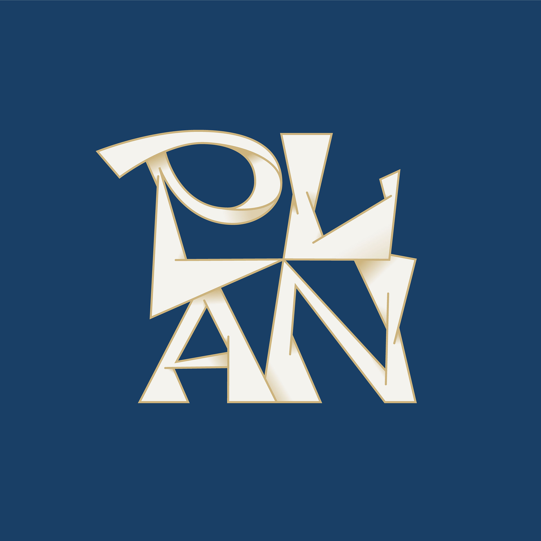 plan lettering print