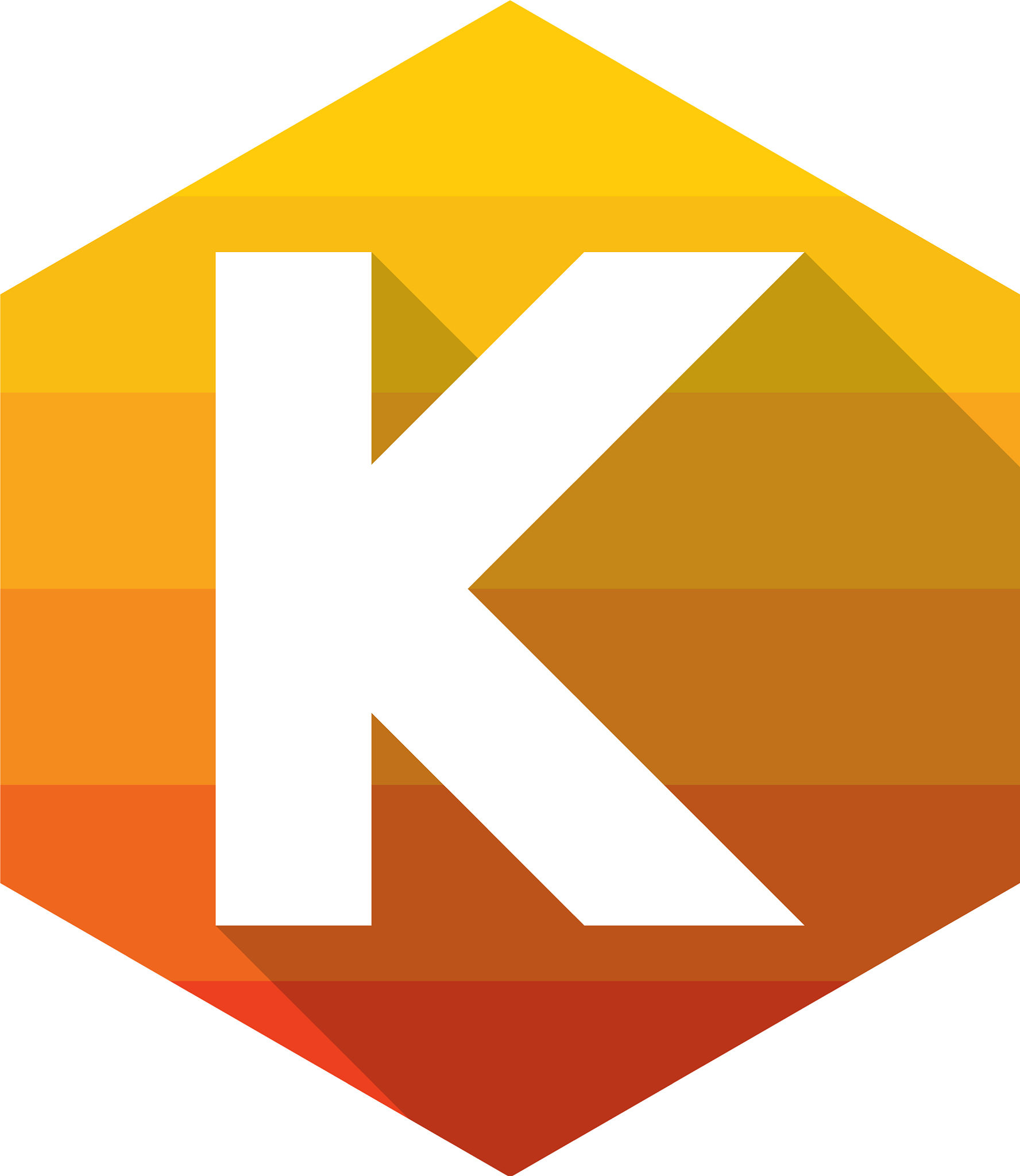hexagon letter k logo icon design
