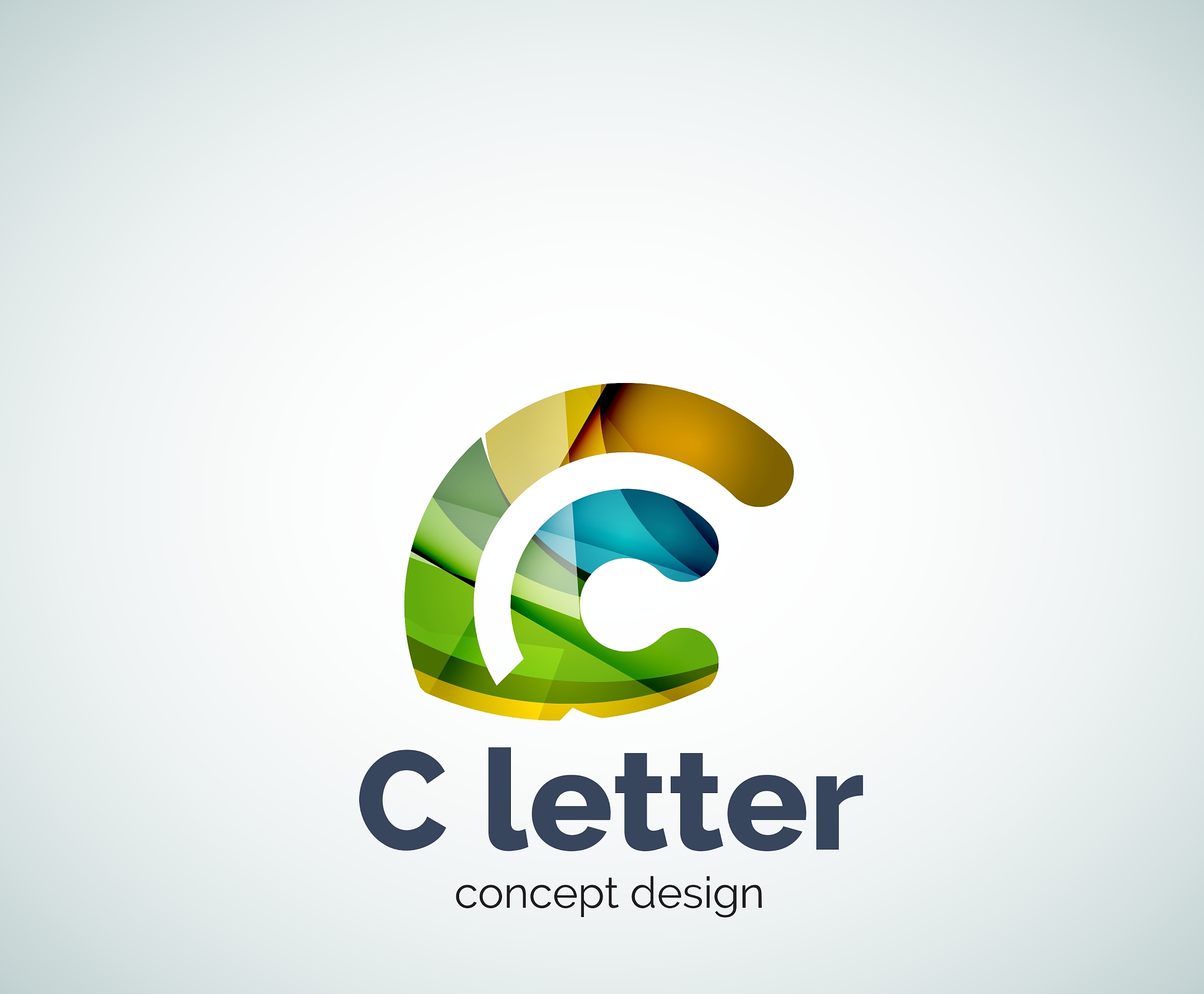 c letter concept logo template