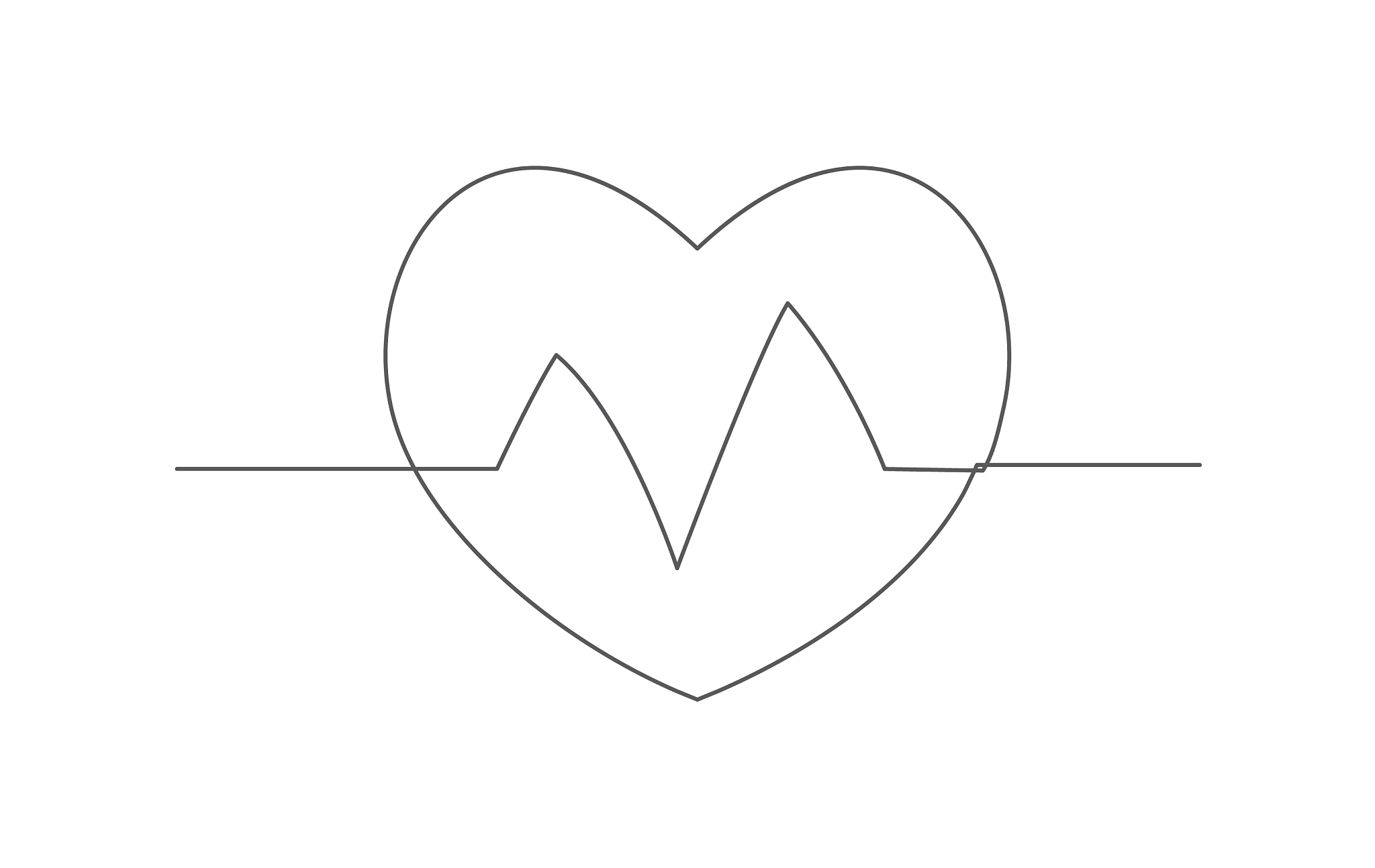 health one line drawing