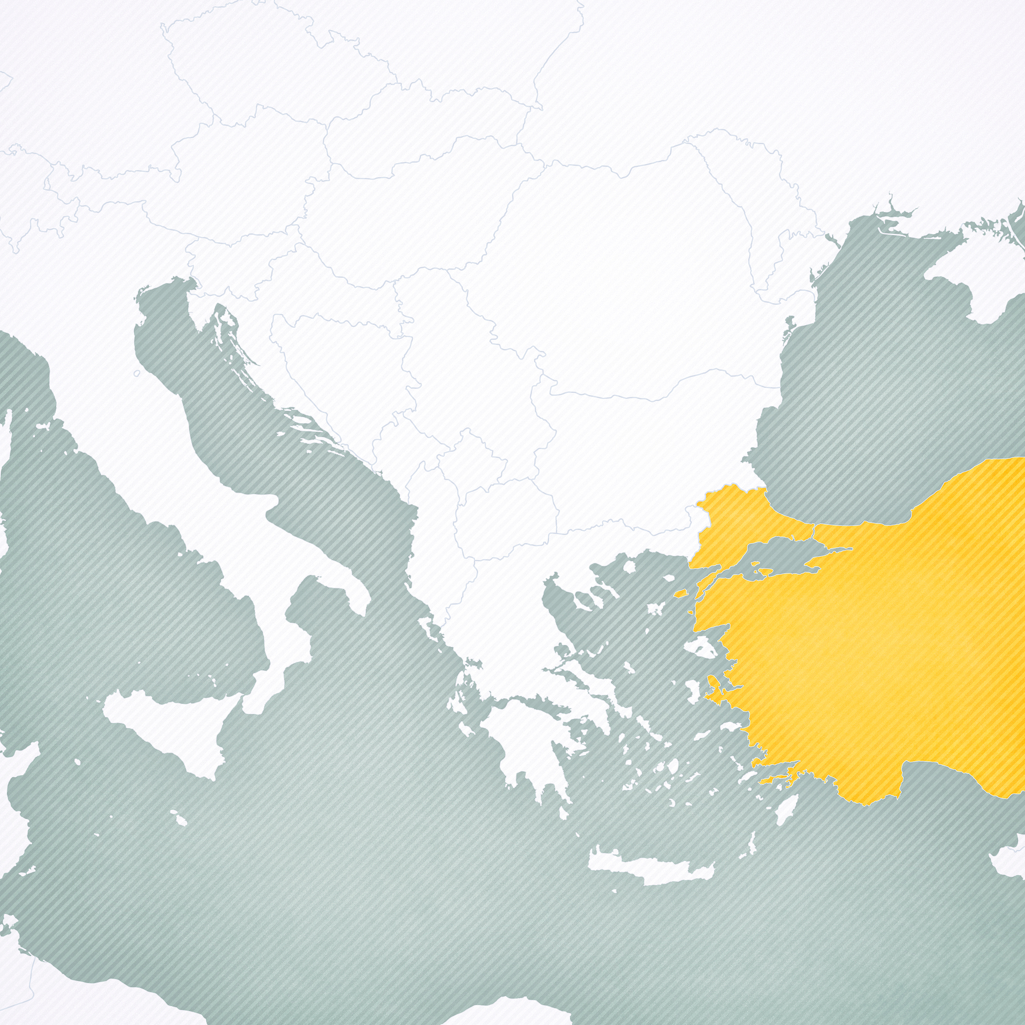 map of balkans - turkey