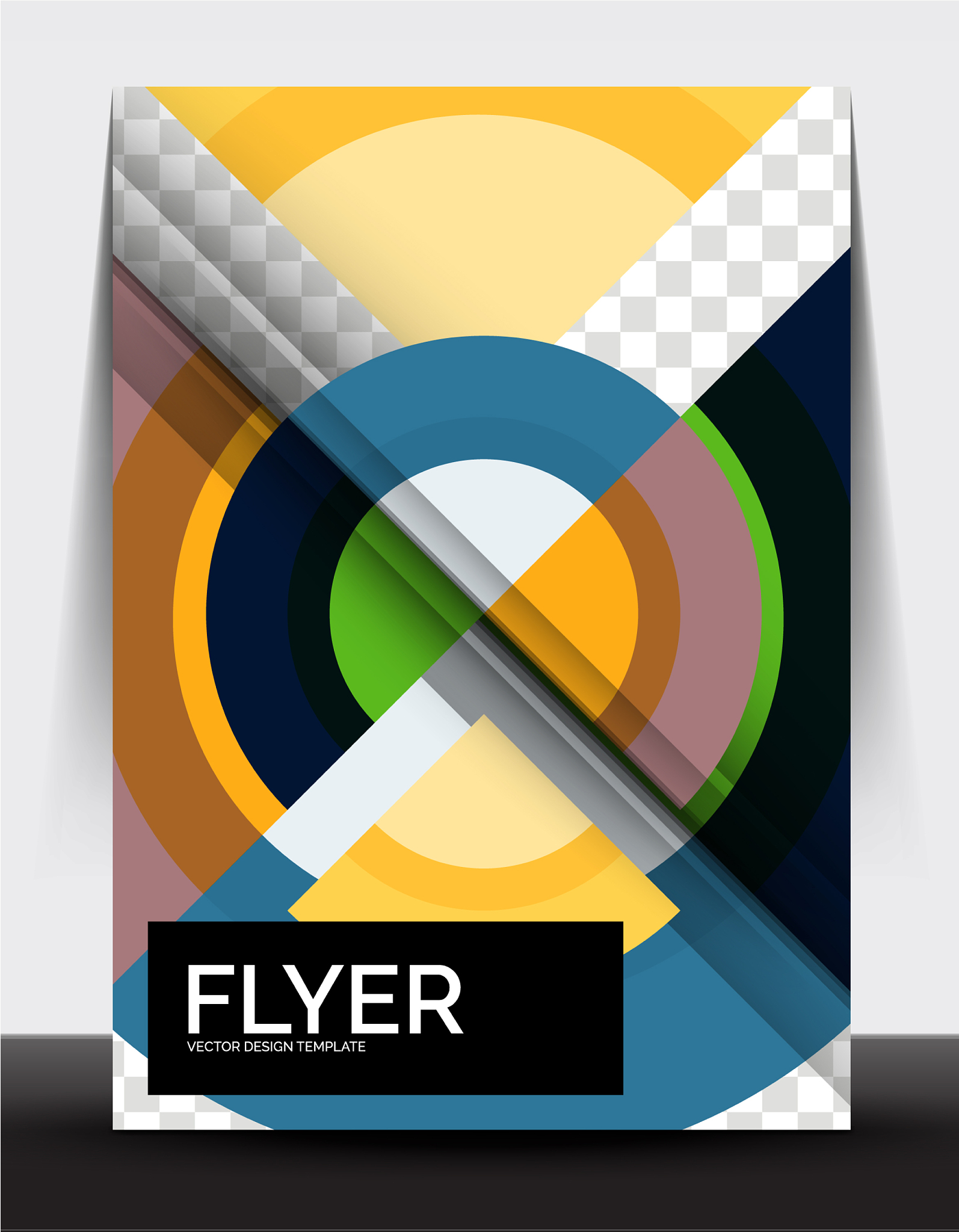 circle design a4 flyer print template annual