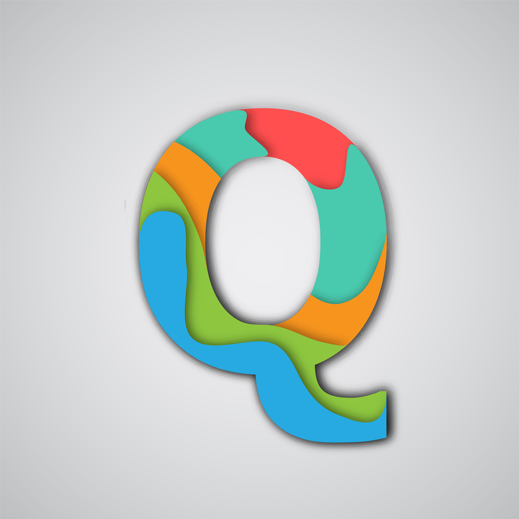 colorful papercut layered character, vector