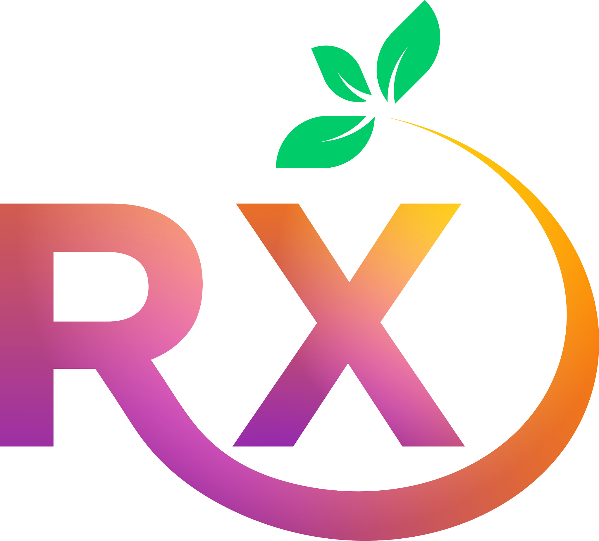 rx letter logo template red pink purple gradient