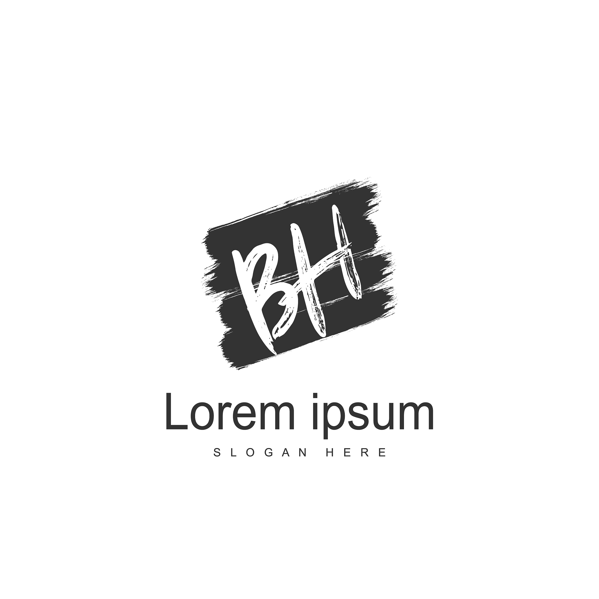 letter logo bh template design