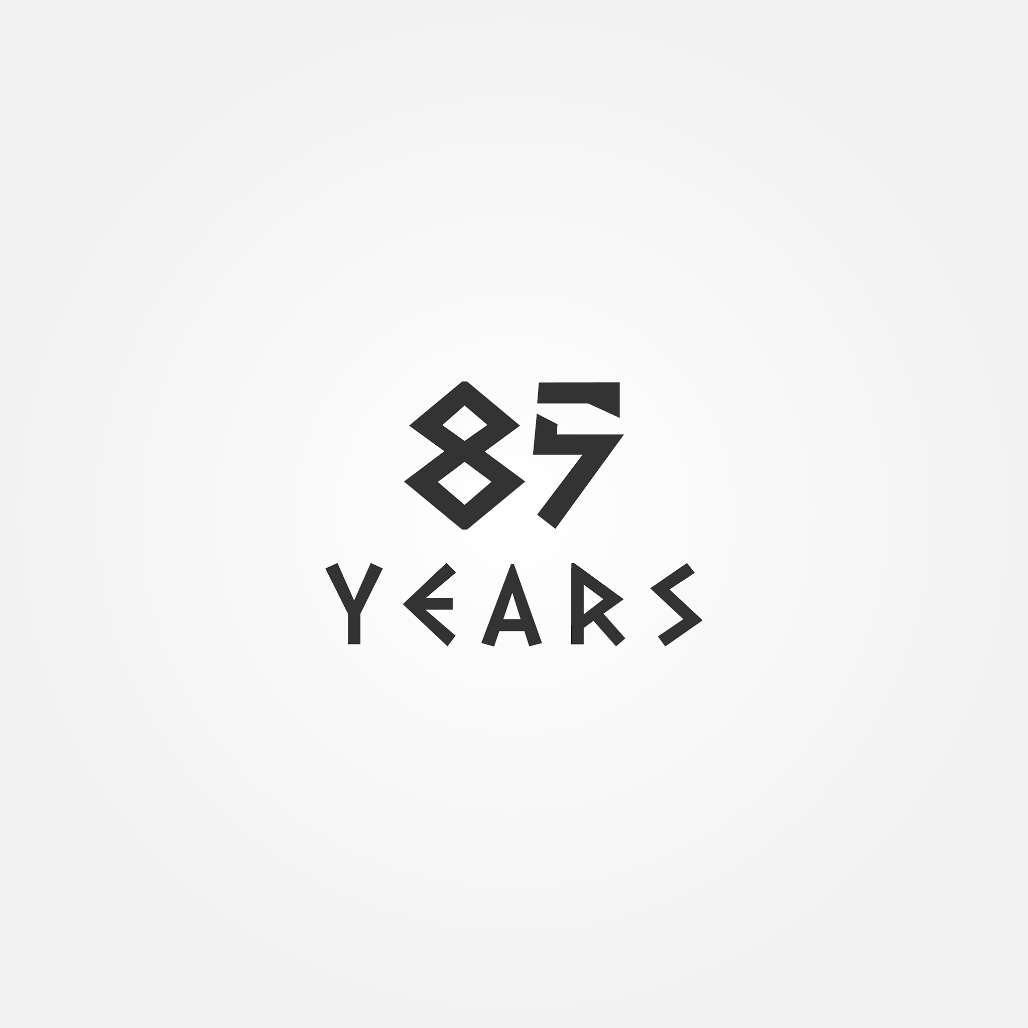 unique black number anniversary design