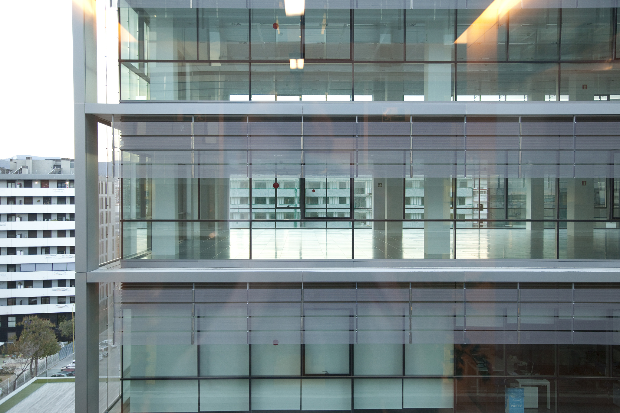 looking into office building