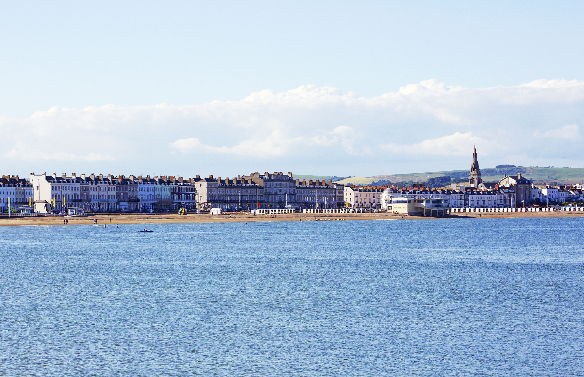 view over weymouth harbour