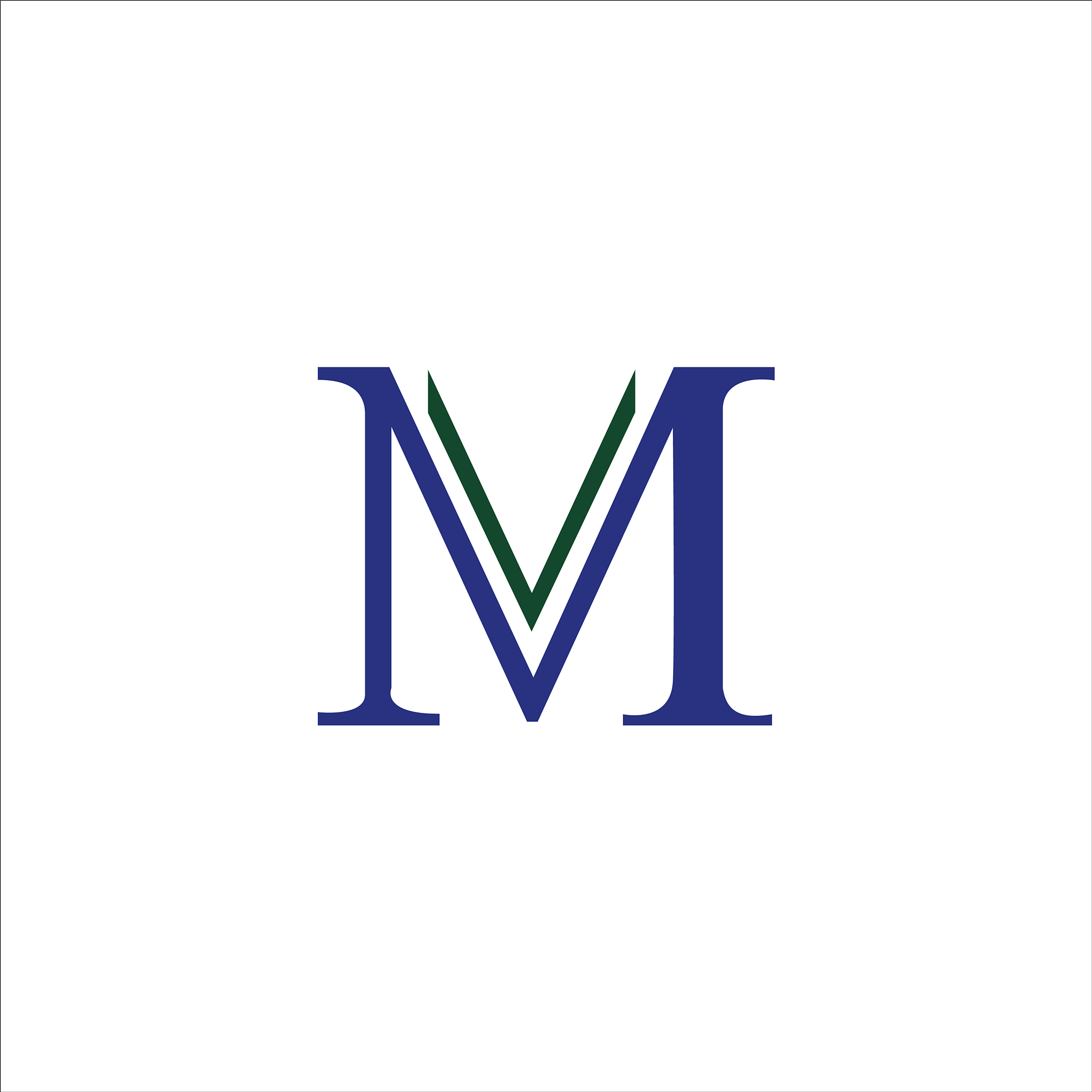 initial letter mv or vm logo design template