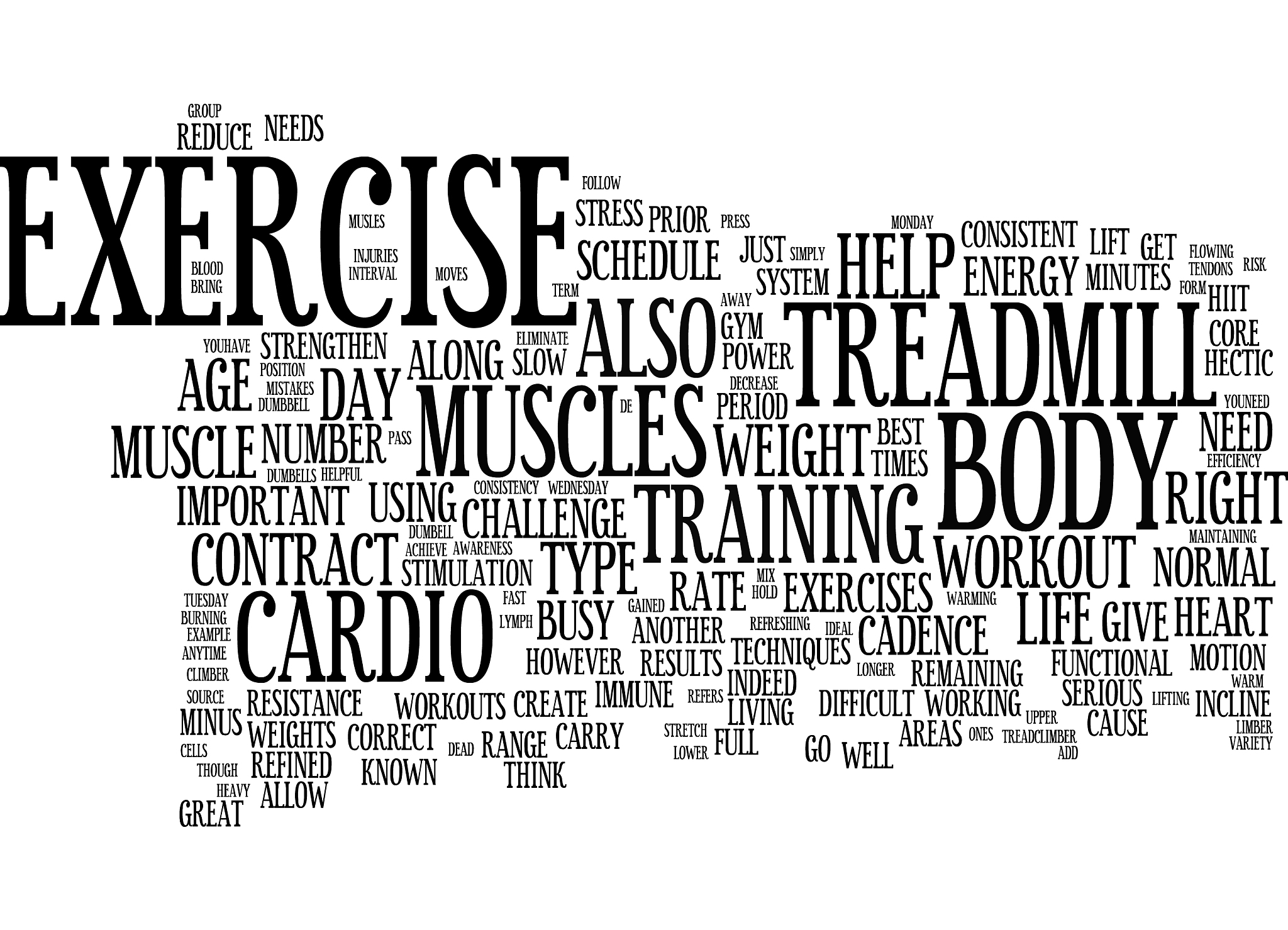 exercise as power source text background word