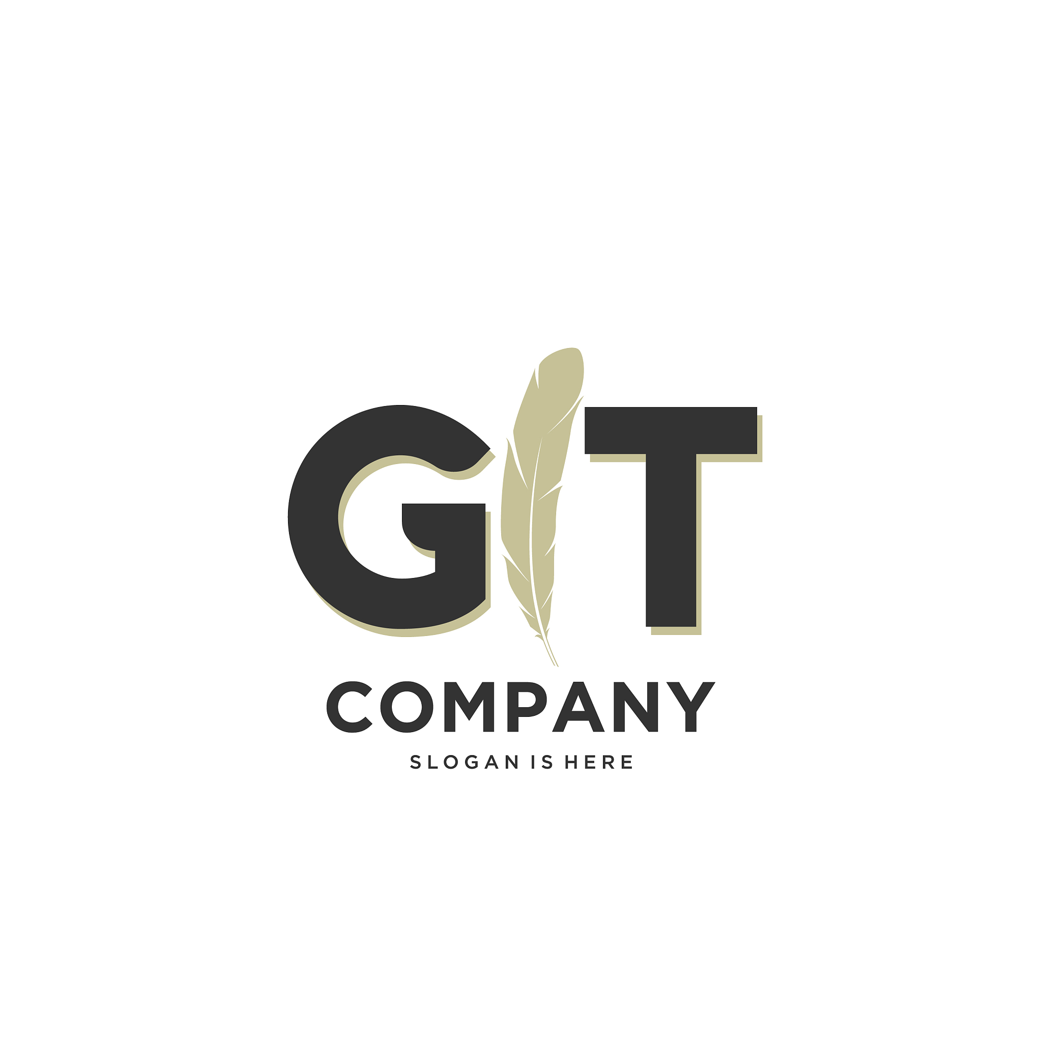 initial gt letter unique attractive creative