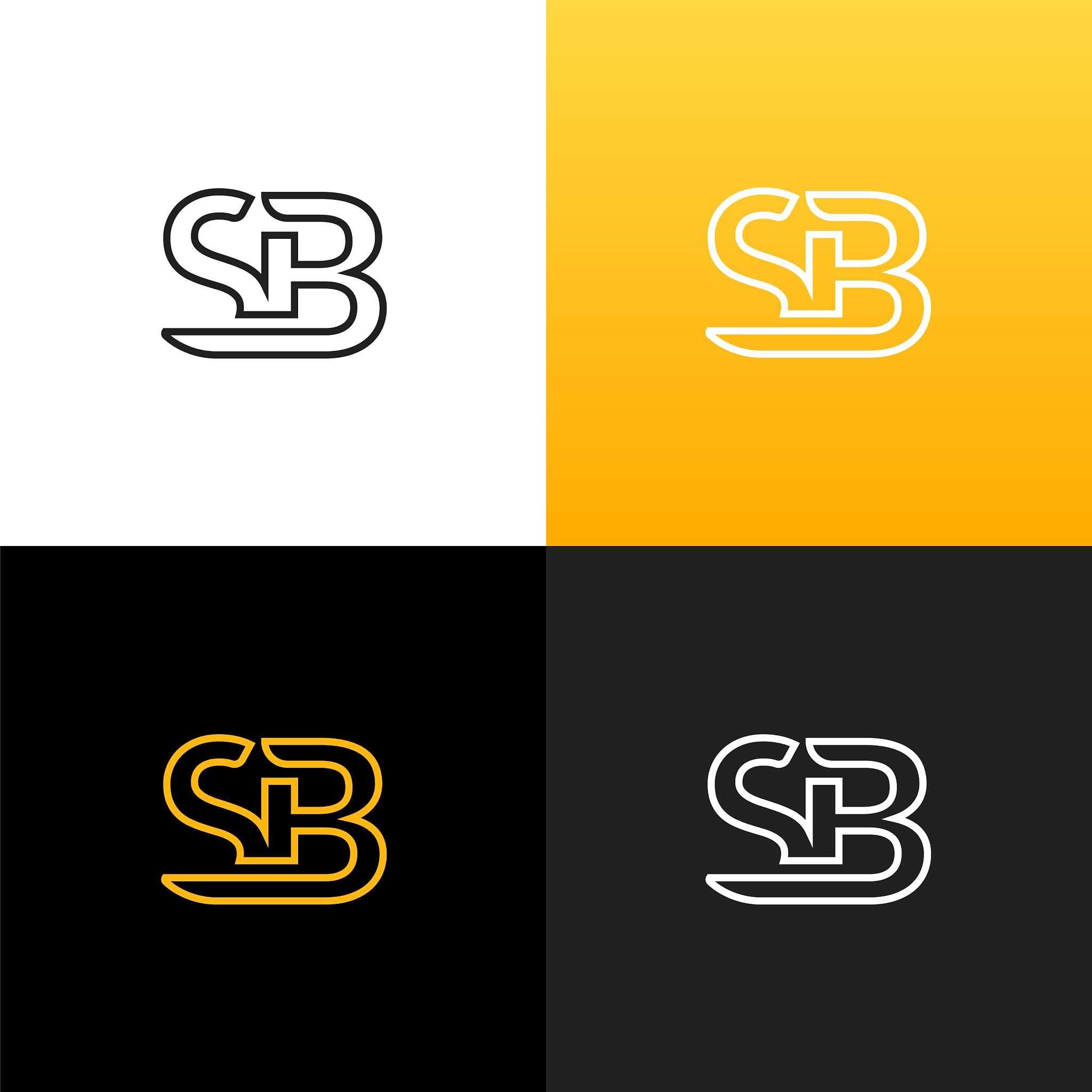 logo sb linear logo of the letter s and b