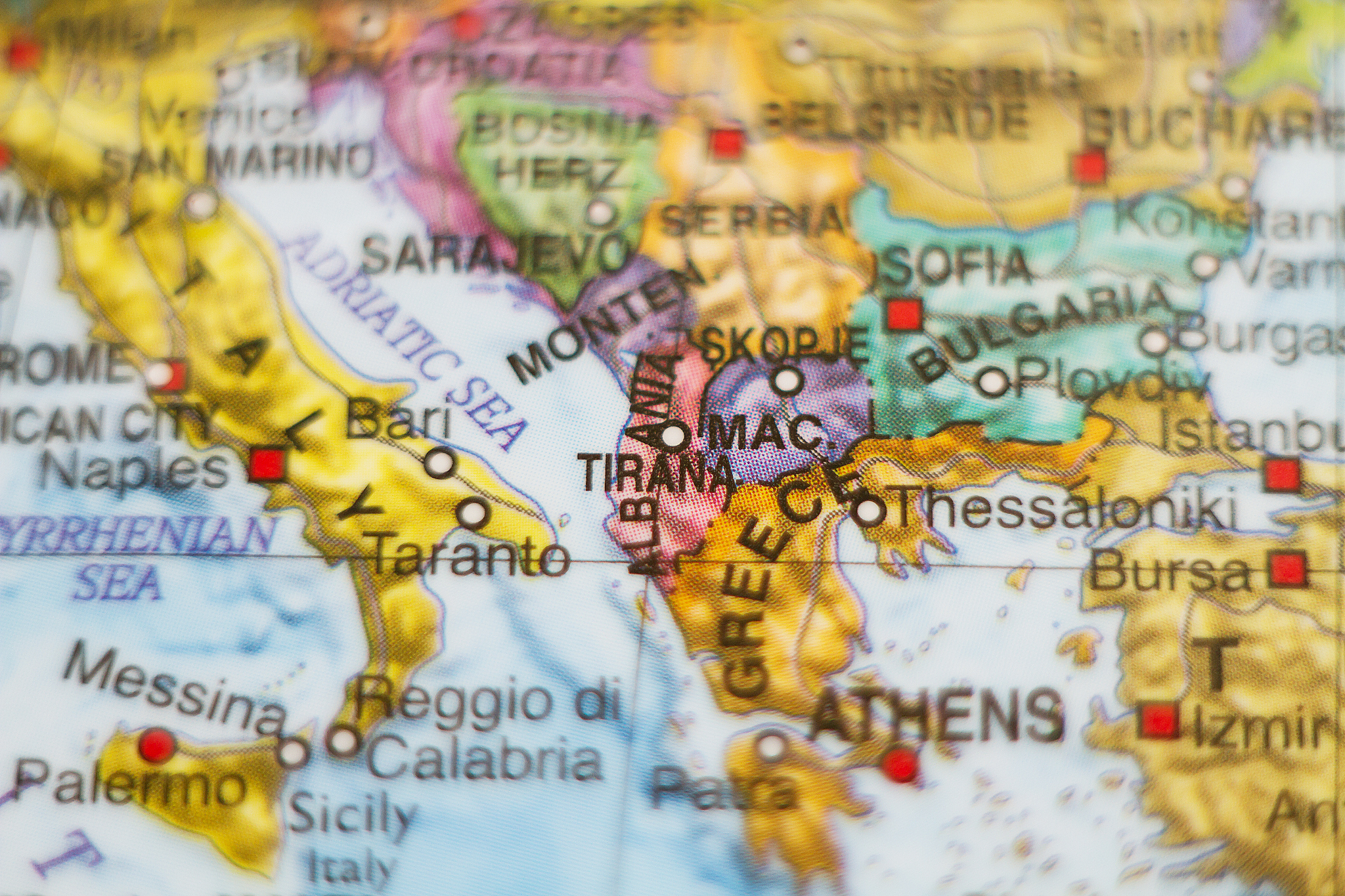 republic of albania country map .
