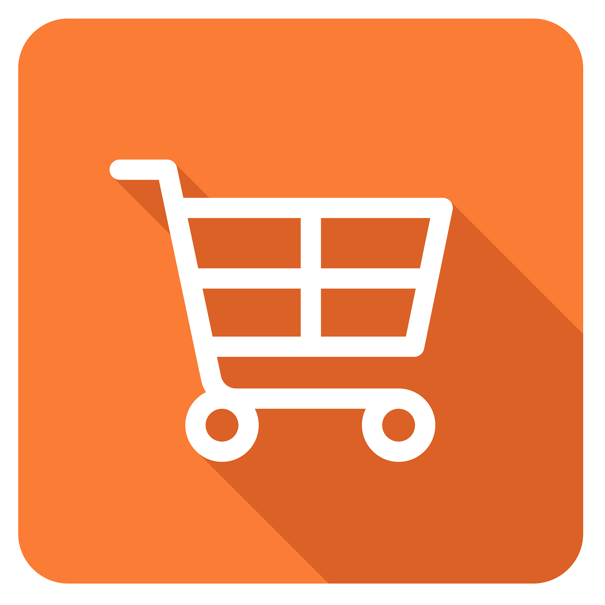 shopping cart and online shopping icon
