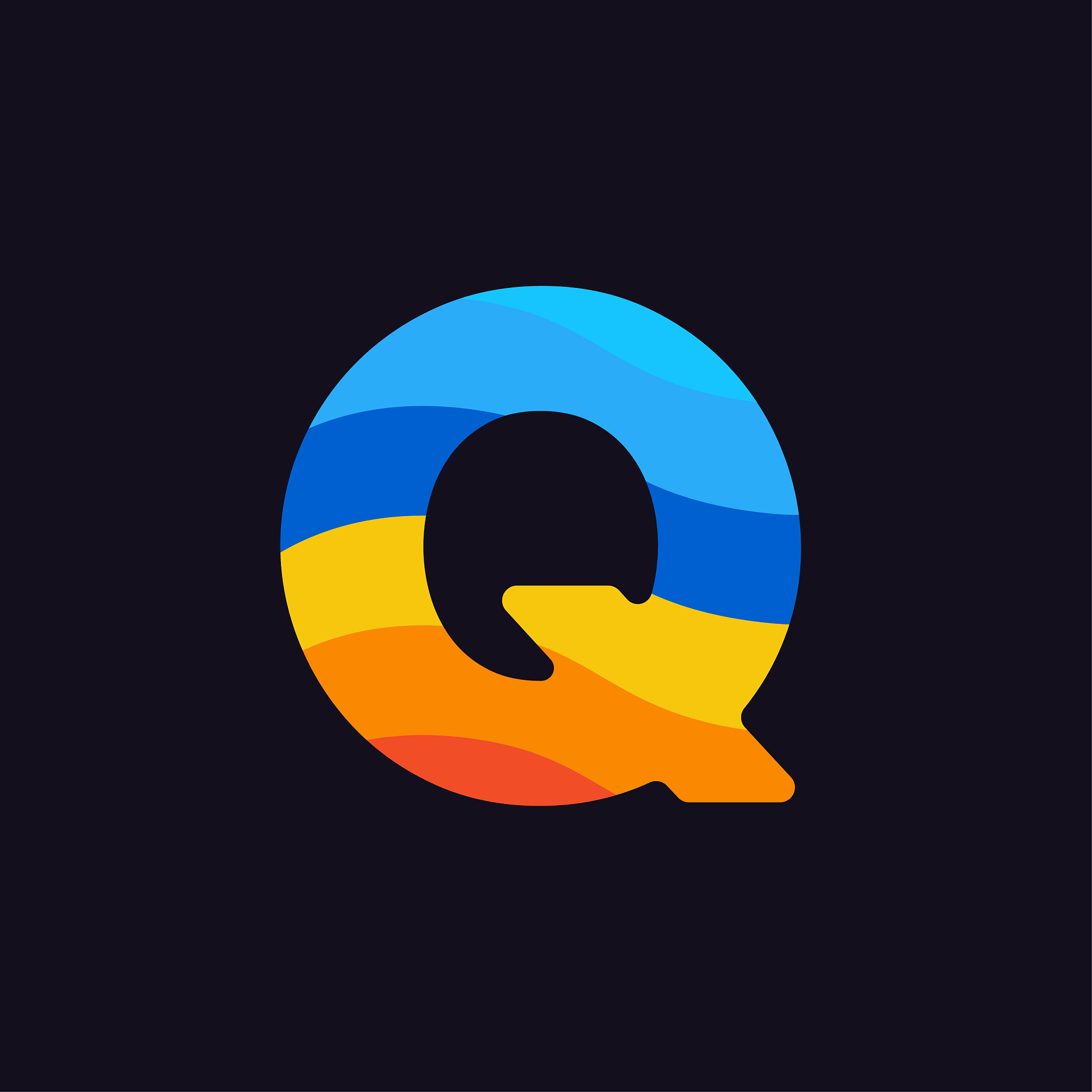 红色,品牌名称,英文字母<strong>q</strong>,色彩鲜艳,蓝色,橙色,创造力,黄色,商务,几何