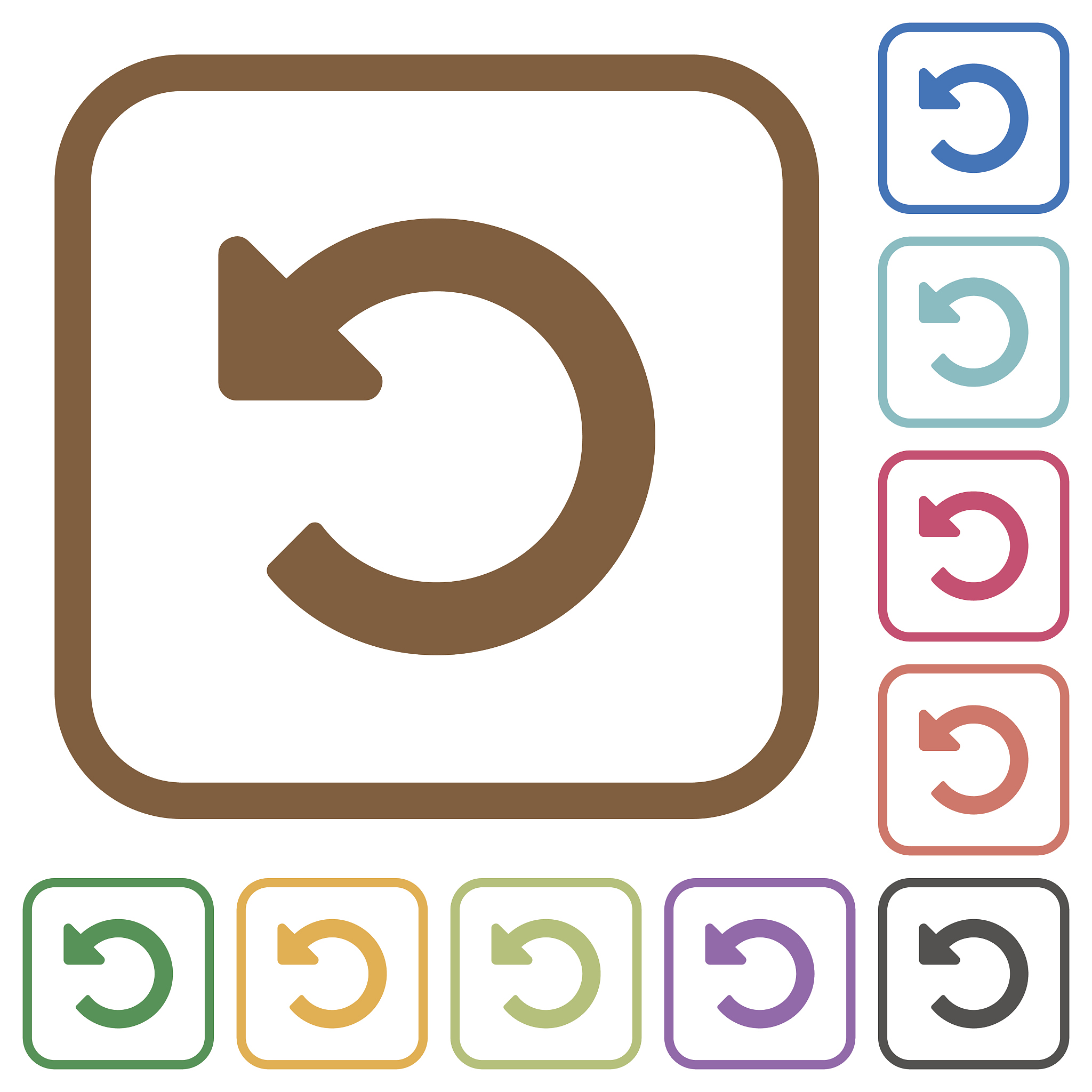 undo changes simple icons