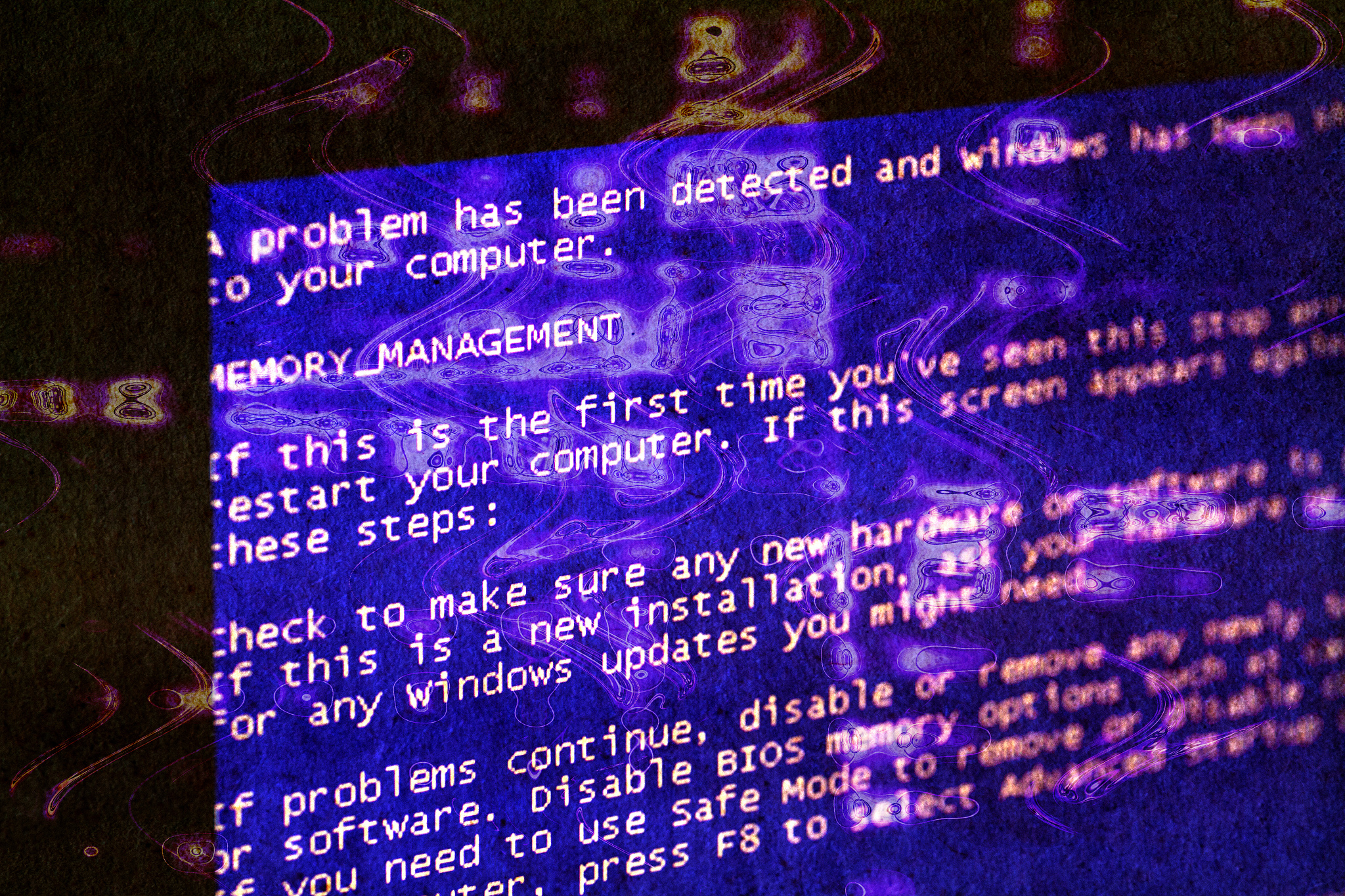 program code on monitor