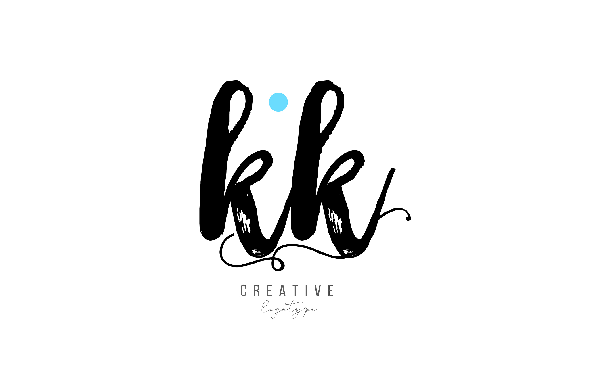 kk k k vintage letter alphabet combination logo