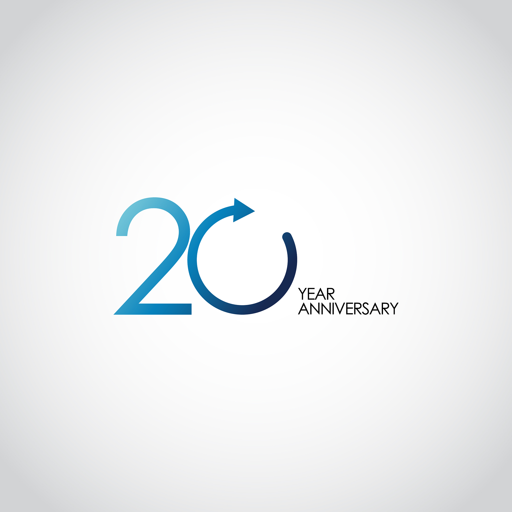 20 year anniversary template design