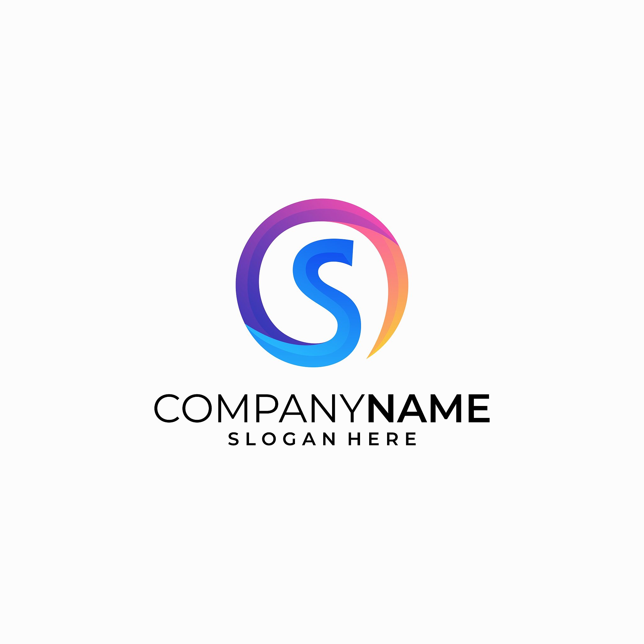 letter s colorful illustration design vector design template