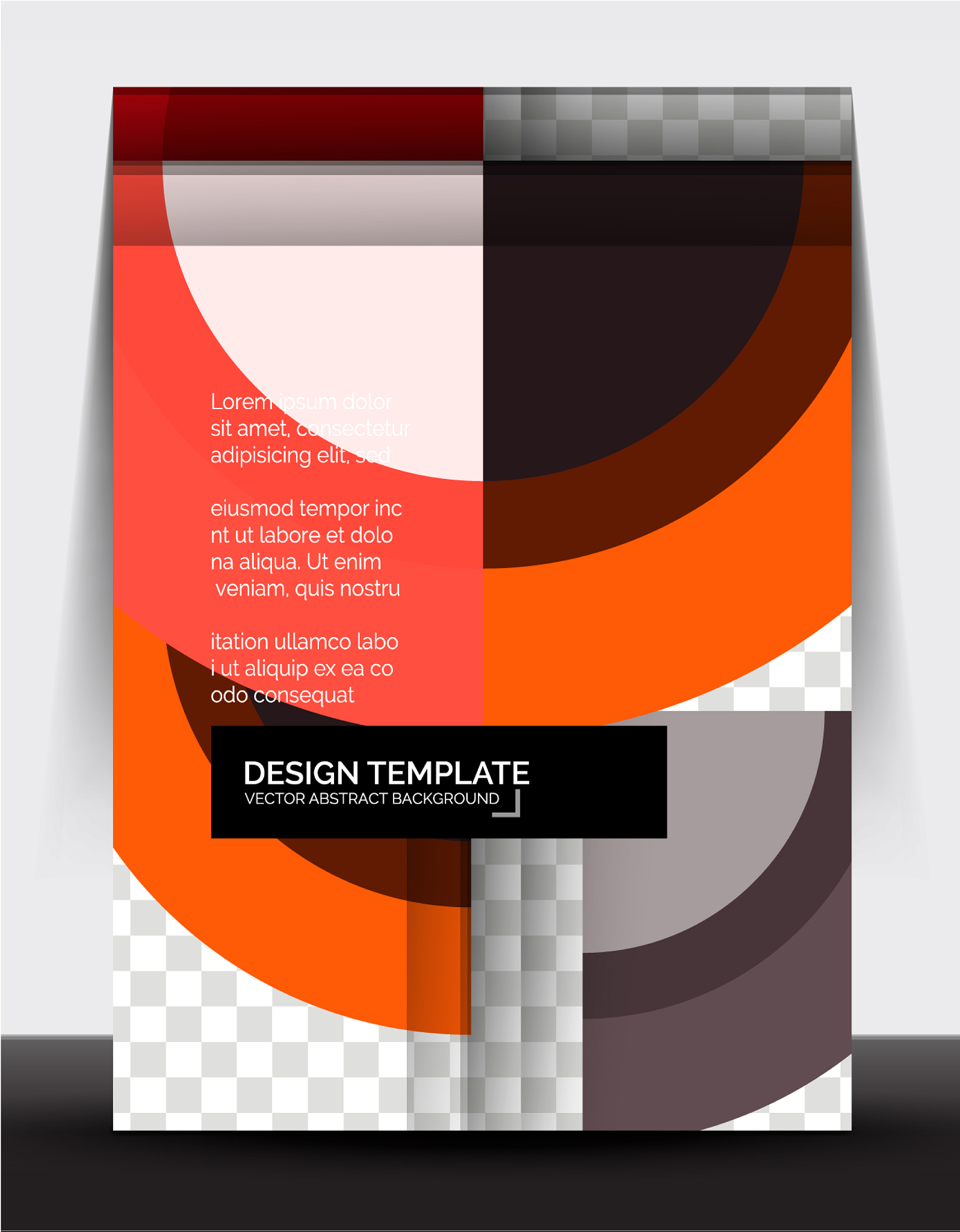 circle design a4 flyer print template annual