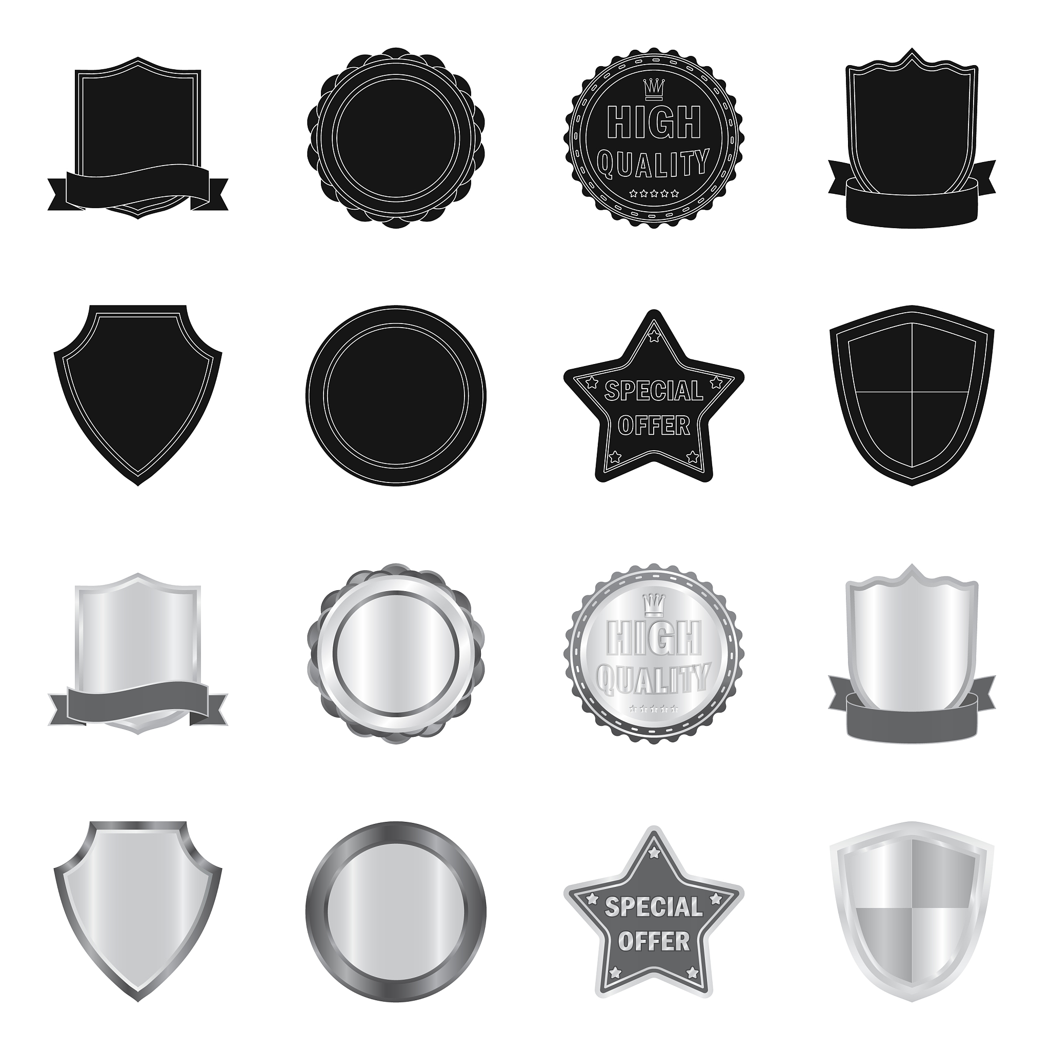 isolated object of emblem and badge logo