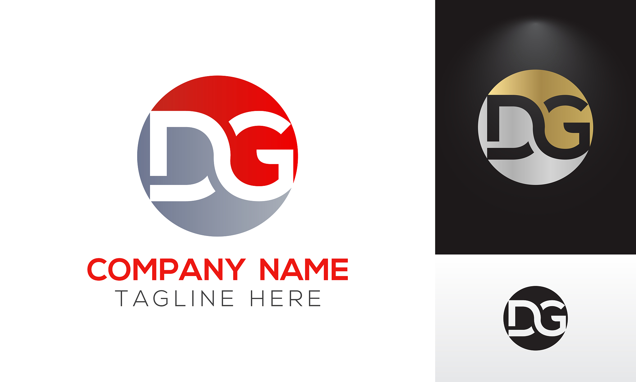initial dg letter logo with creative modern business typography 