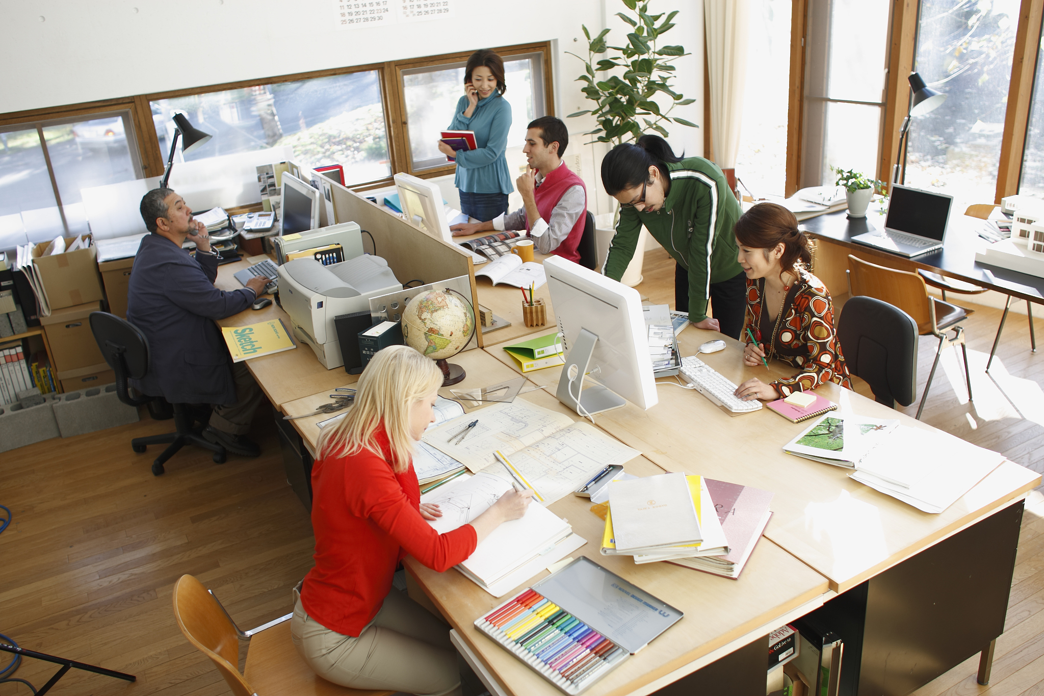 people working in the office