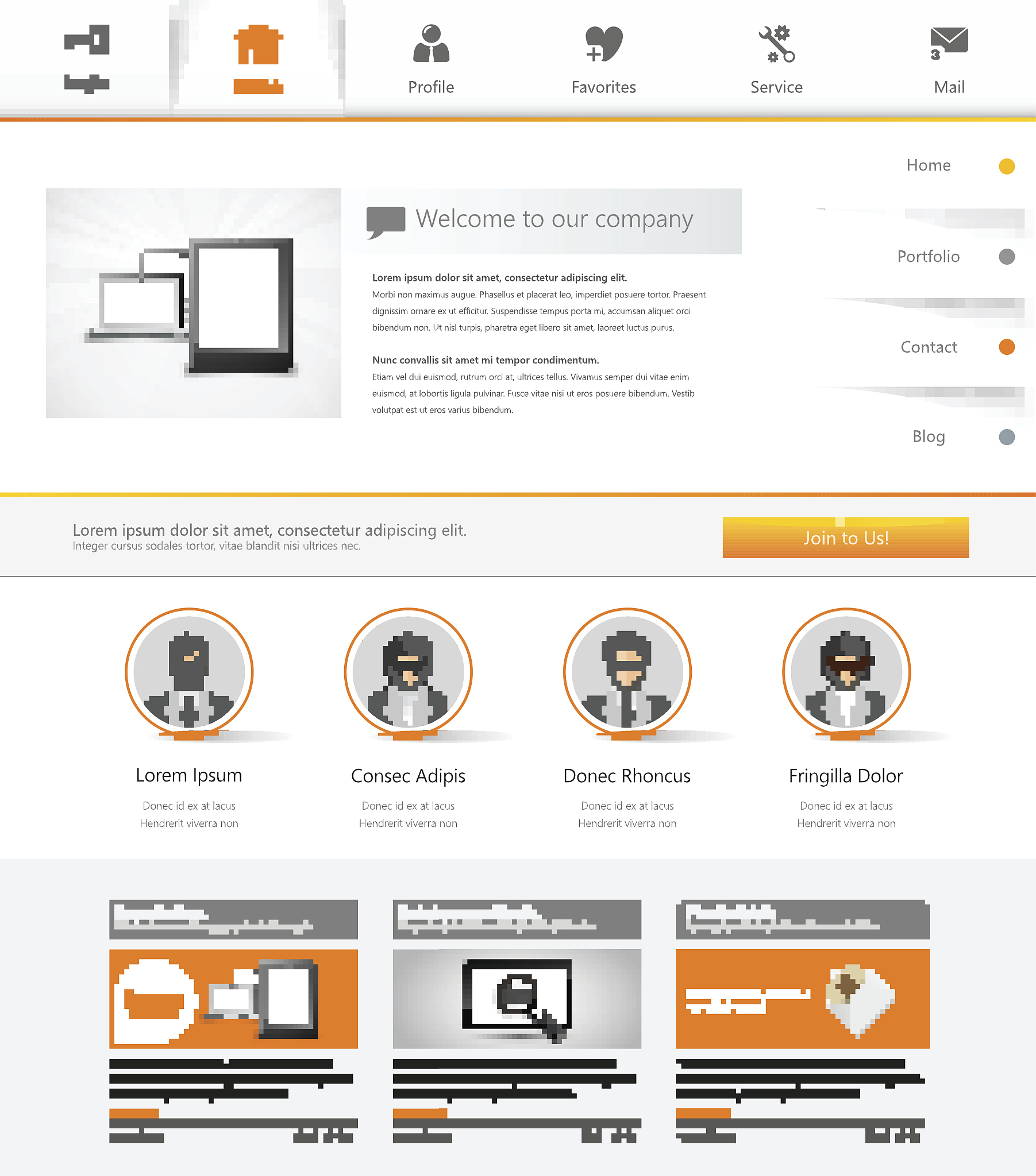business website template design
