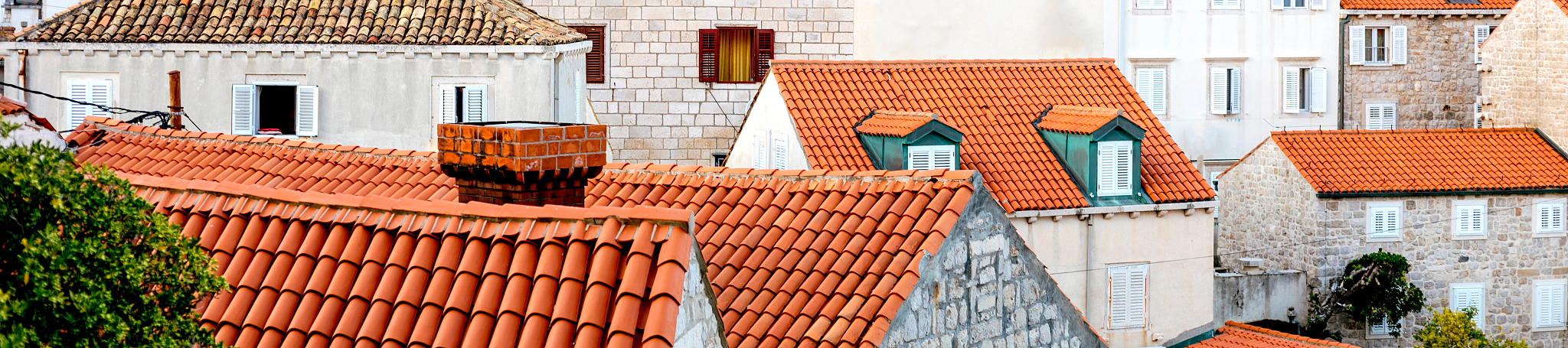 fragment of historic building in the old town