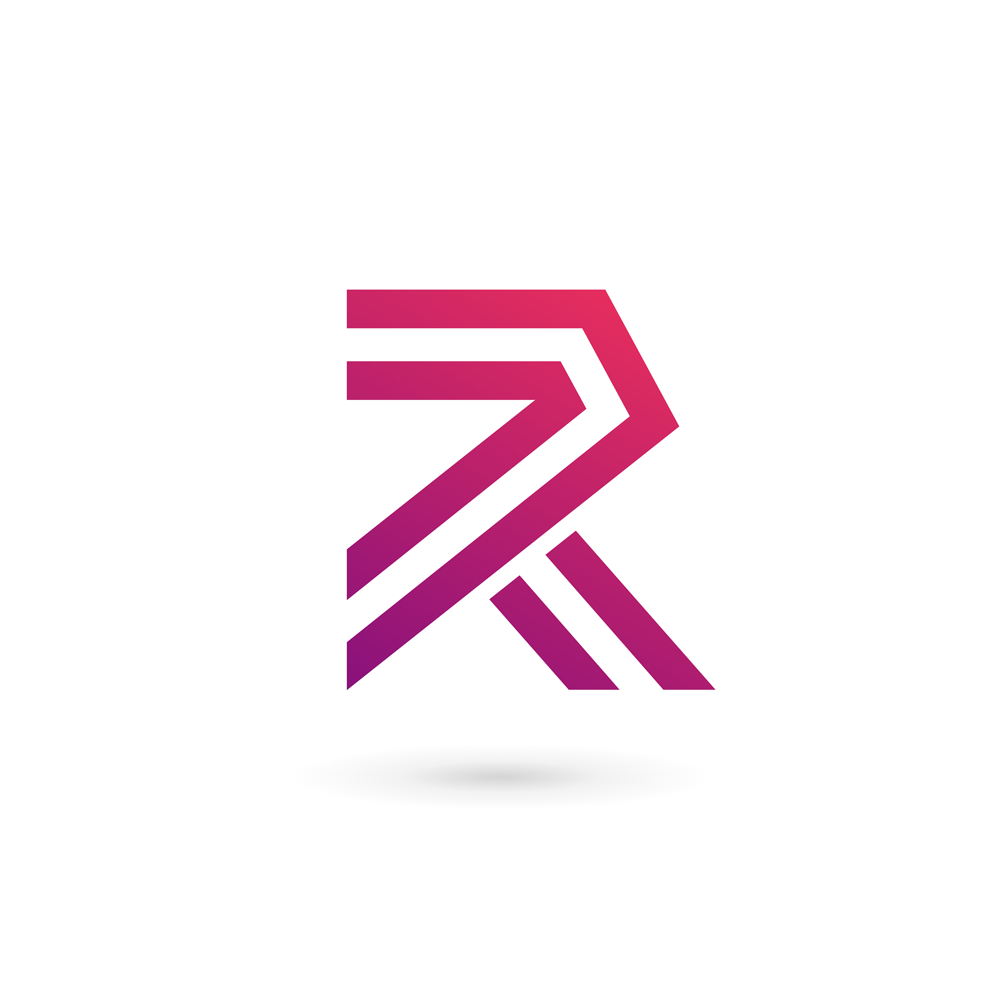 letter r logo icon design template elements