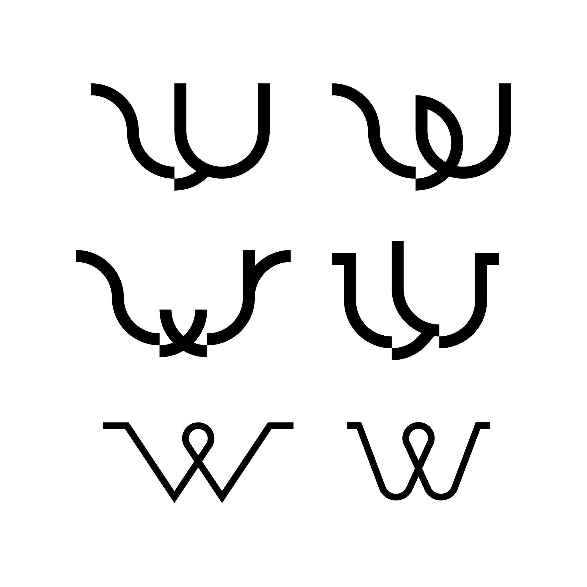 w logo monogram