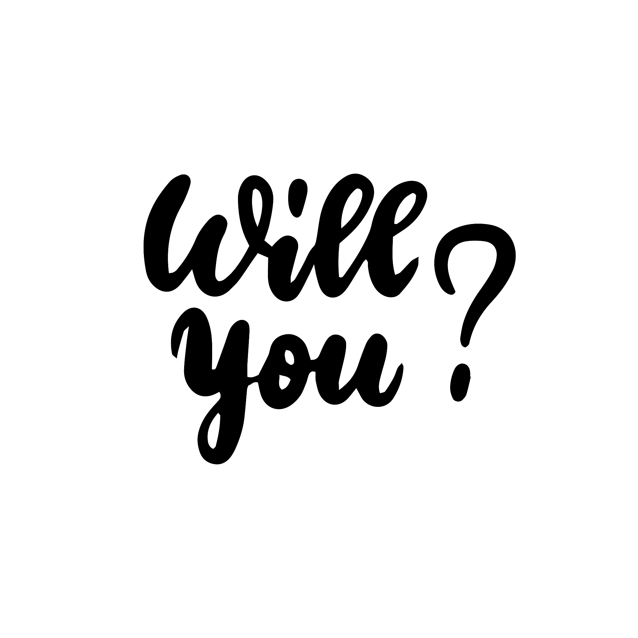 will you handwritten lettering