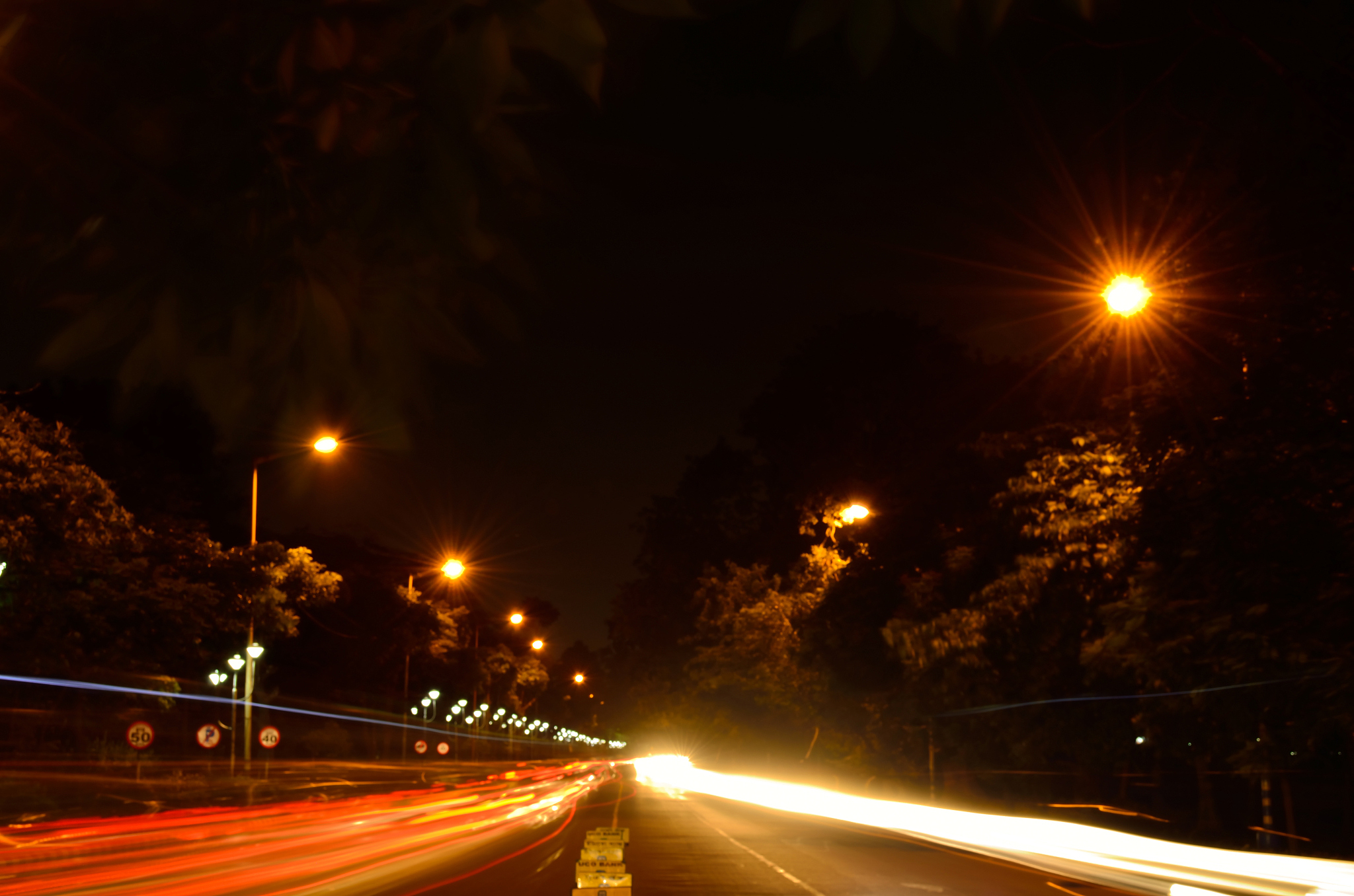 city traffic at night
