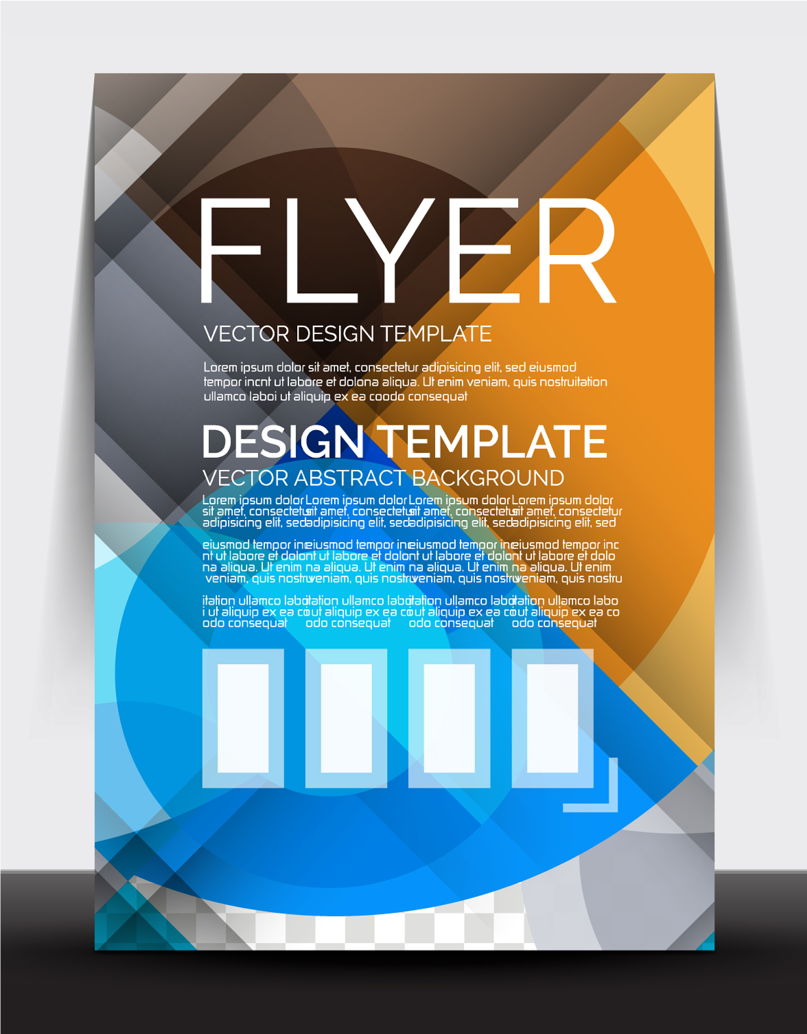 a4 flyer annual report circle design