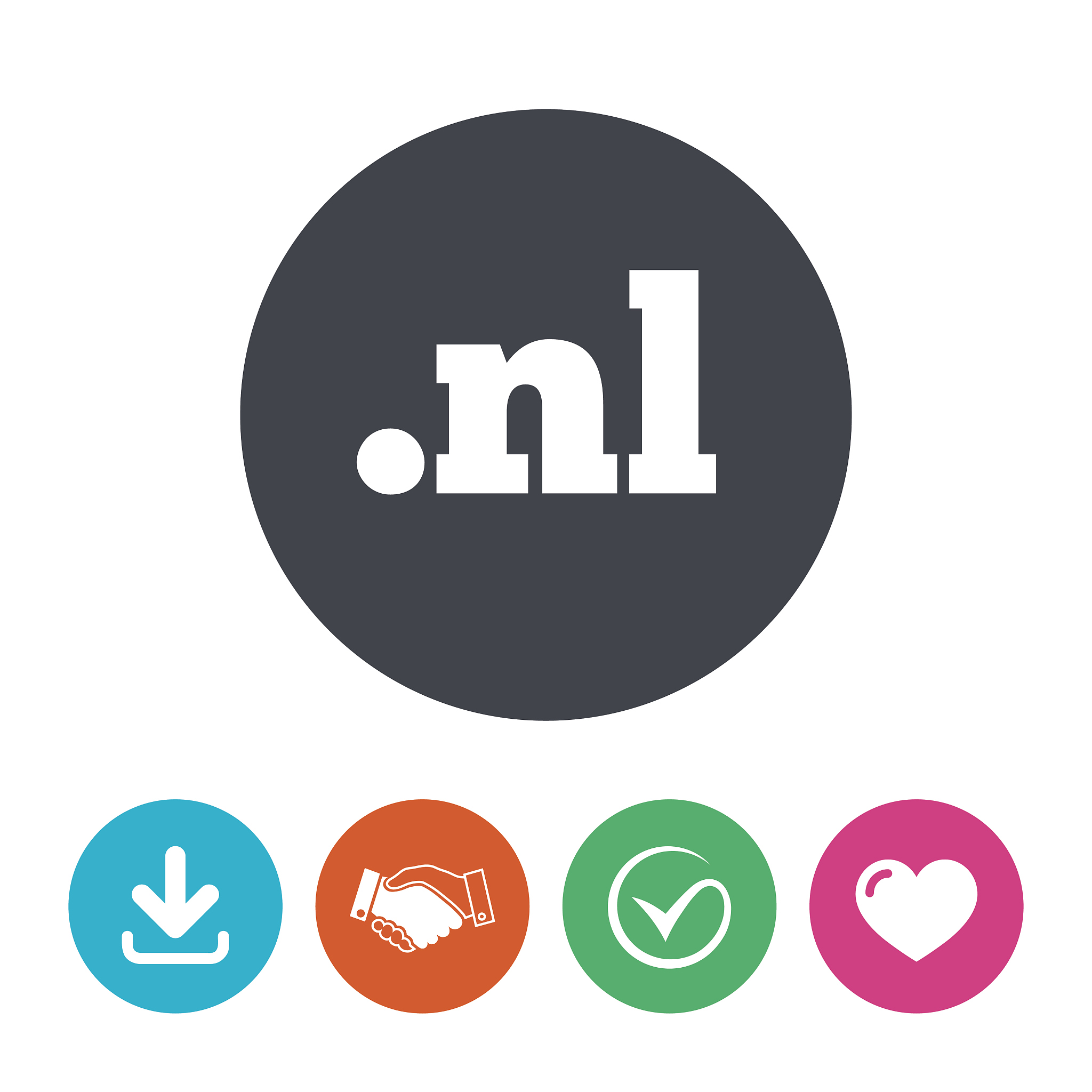 domain nl sign icon. top-level internet domain