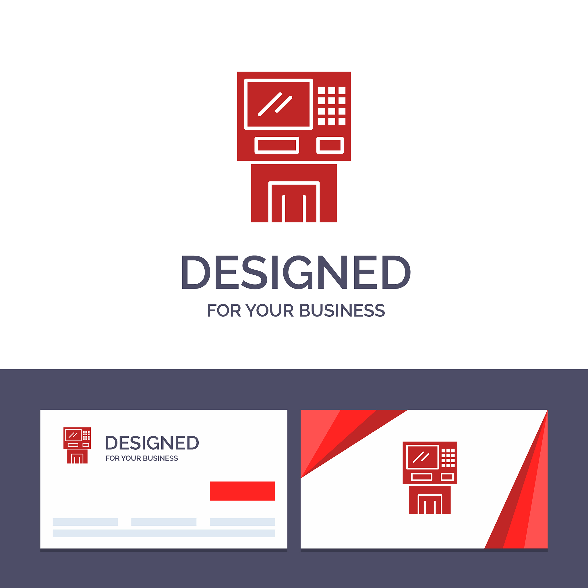 creative business card and logo template atm bank