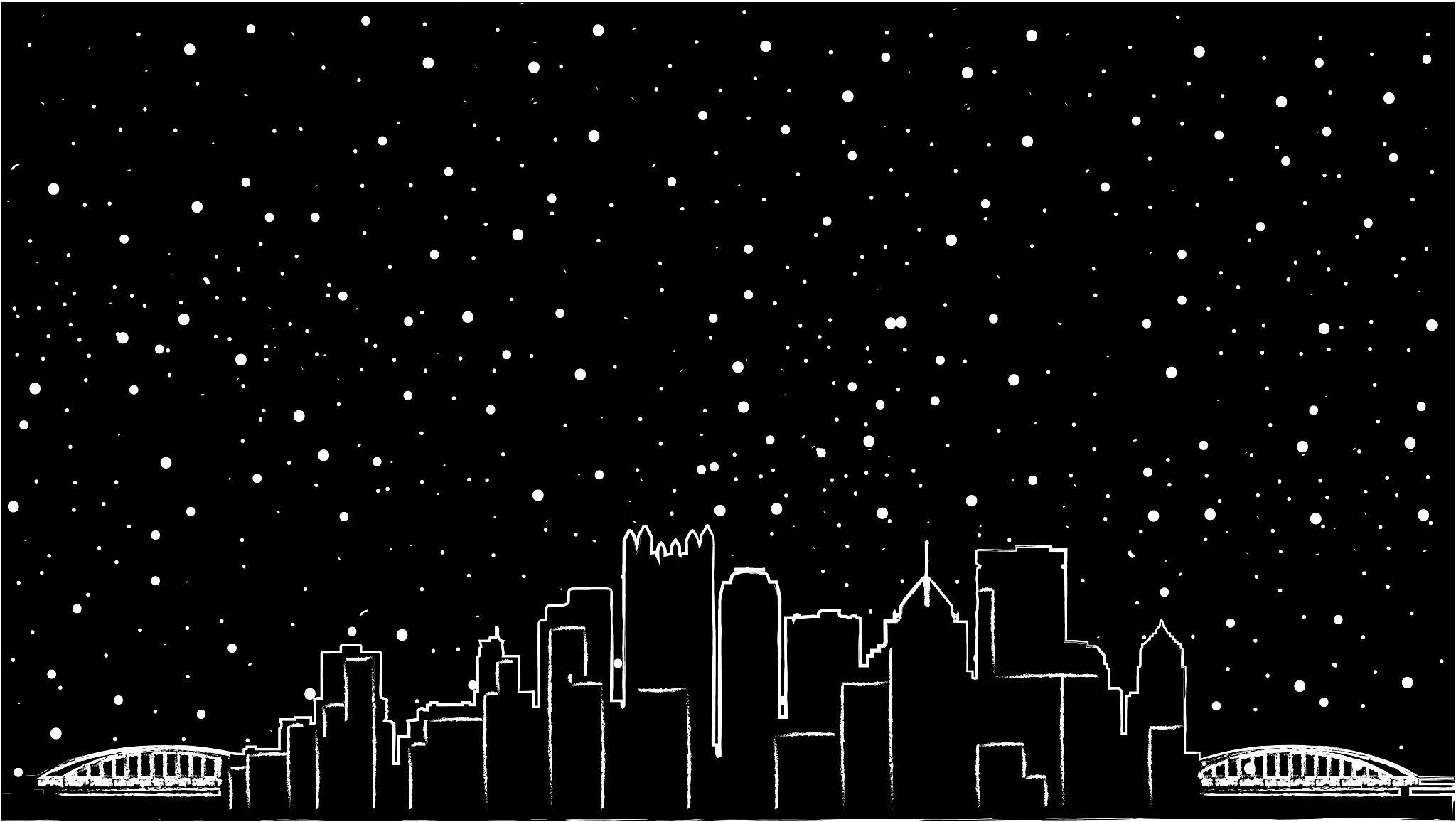 pittsburgh, pennsylvania skyline usa. detailed vector silhouette
