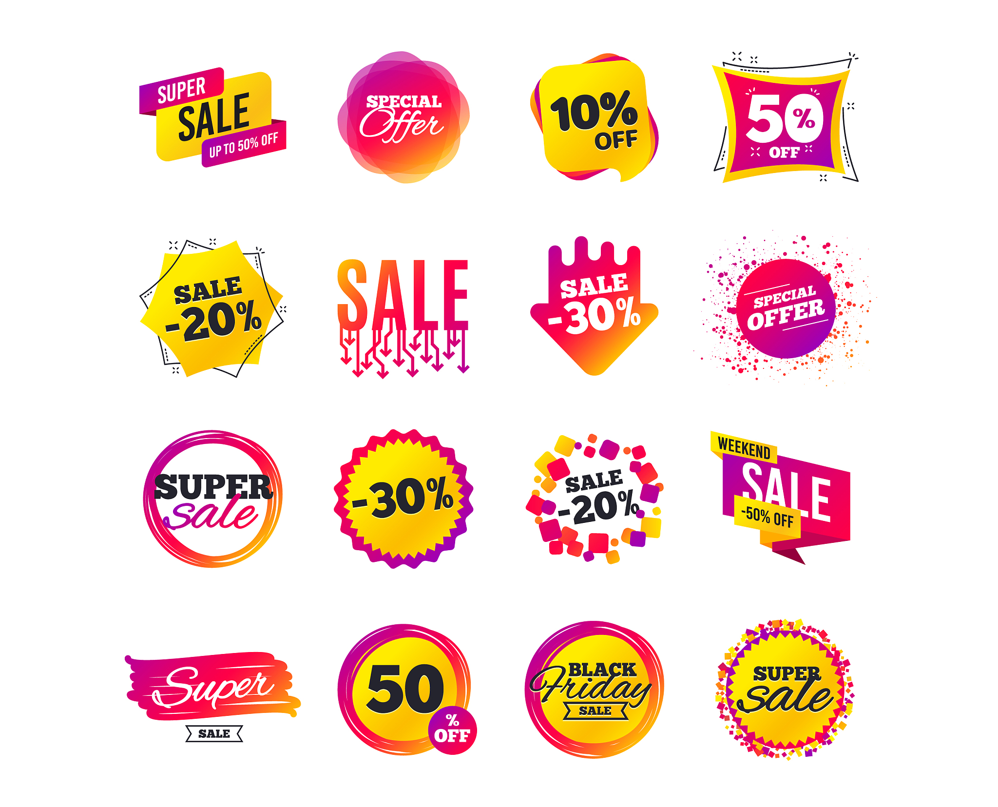 sale banner templates special offer tags