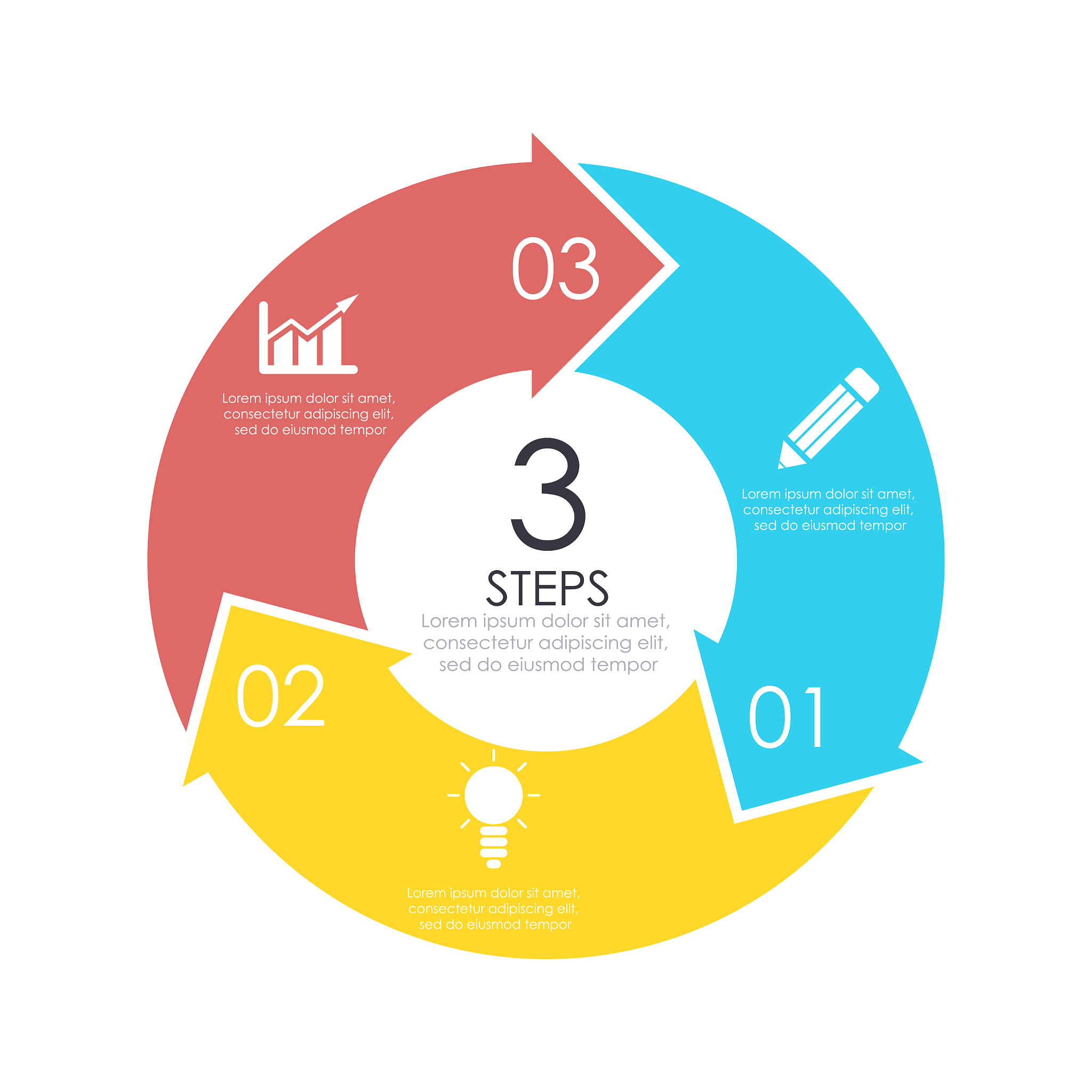 circle chart infographic template