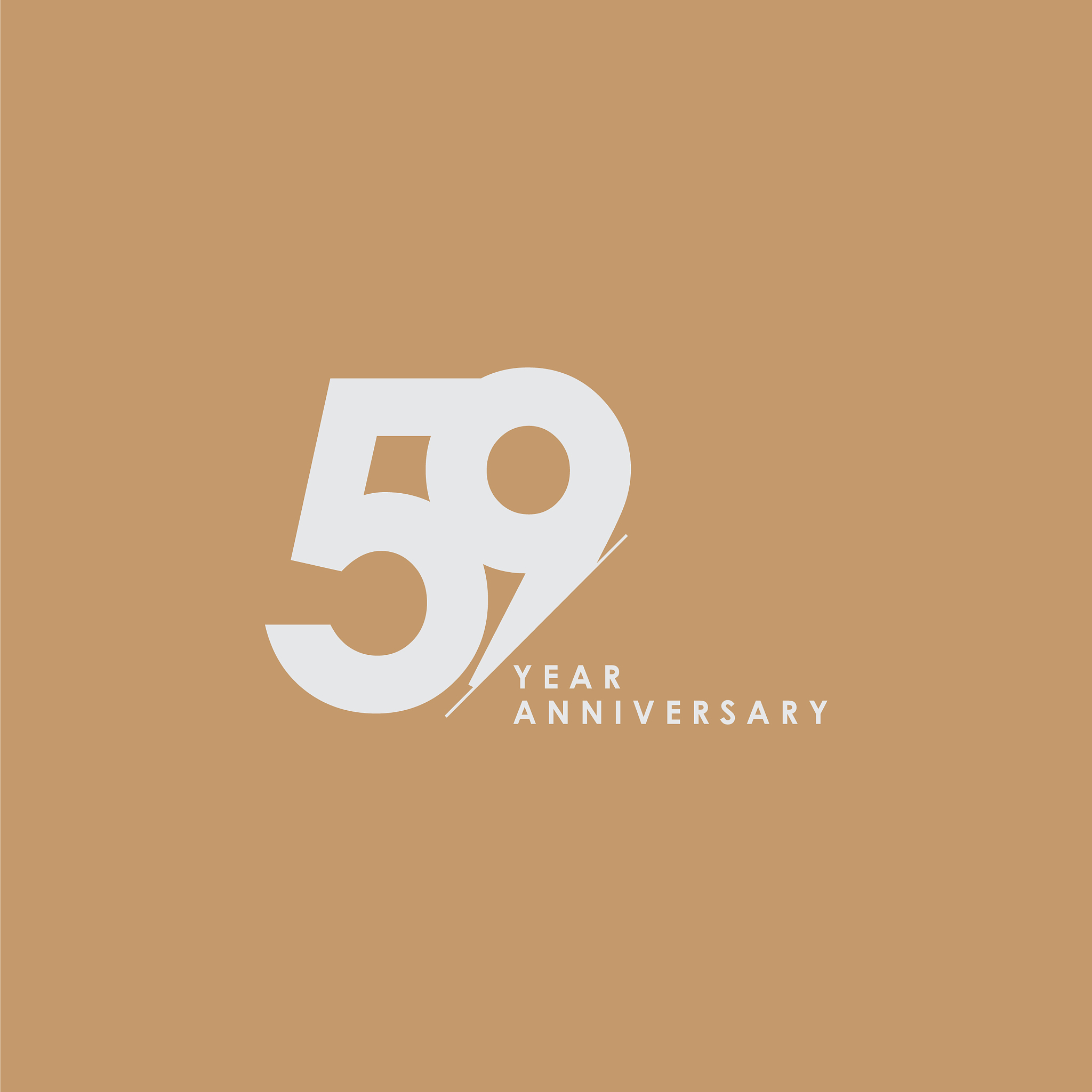 59 years anniversary celebration template design