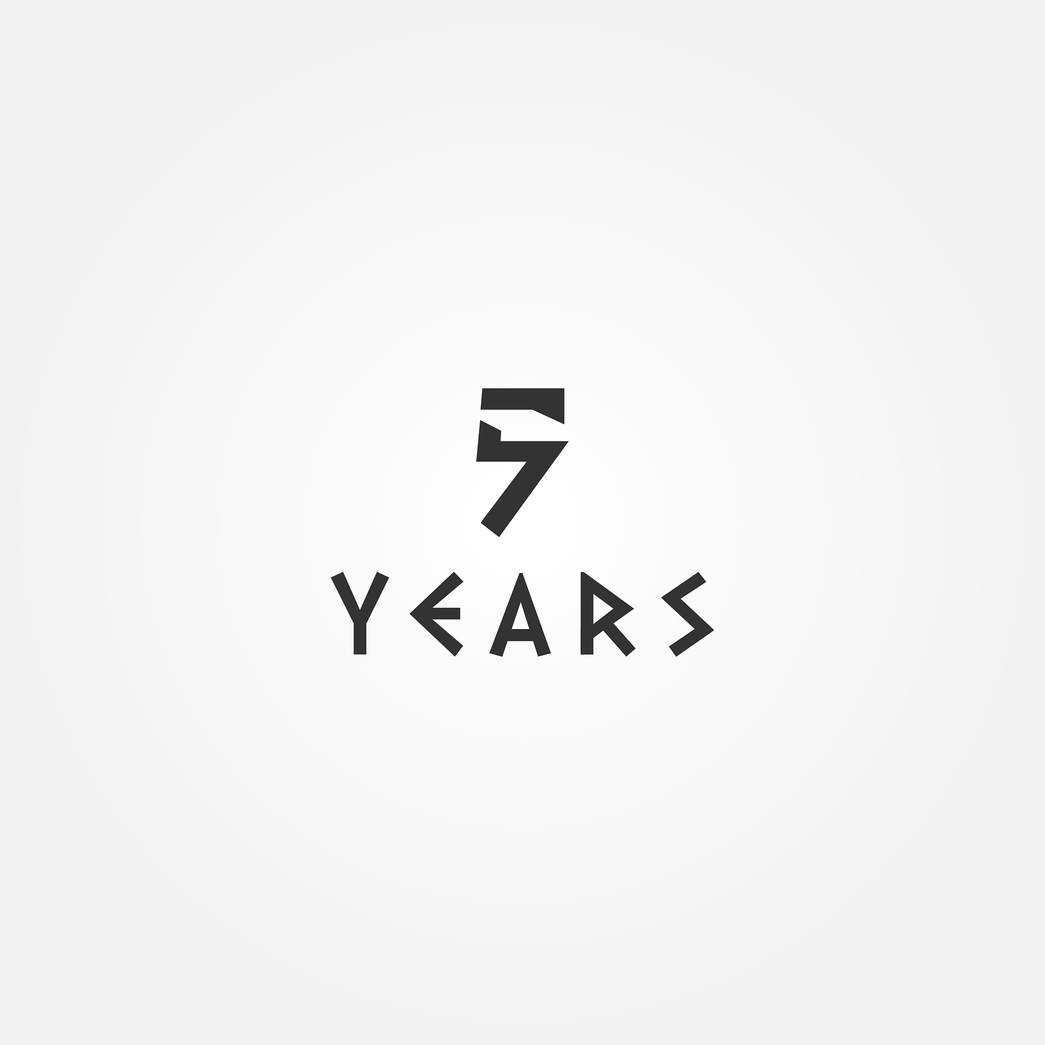 unique black number anniversary design